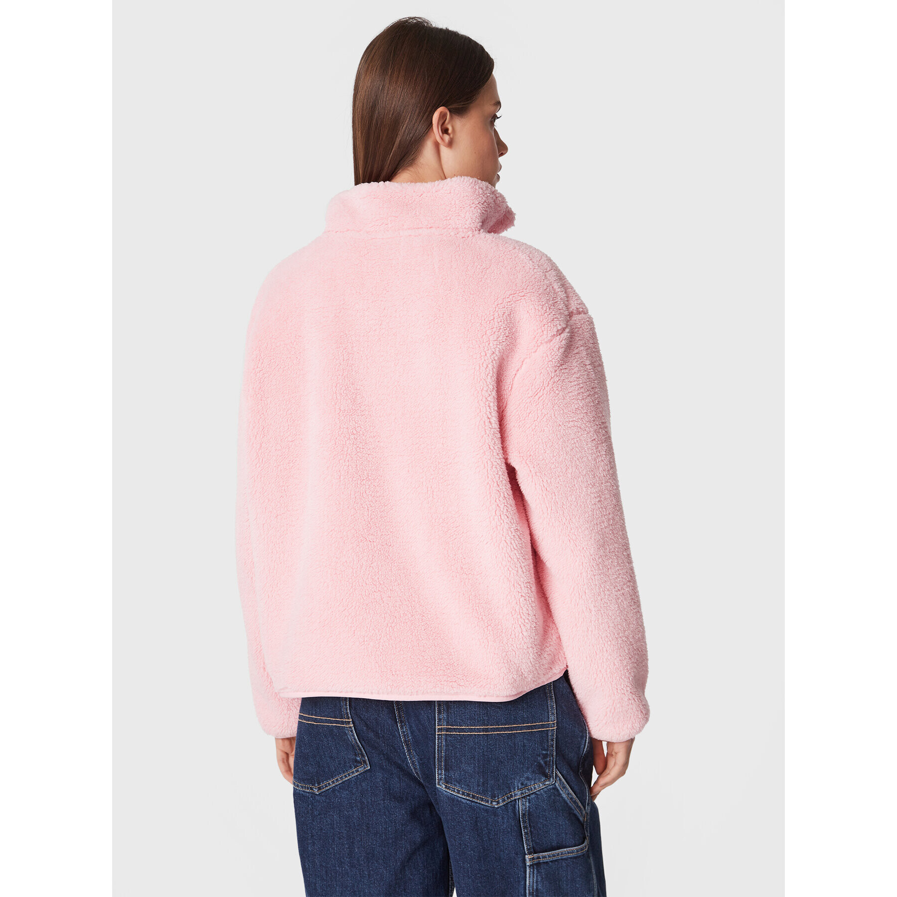 Tommy Jeans Bluză Signnature DW0DW14854 Roz Relaxed Fit - Pled.ro