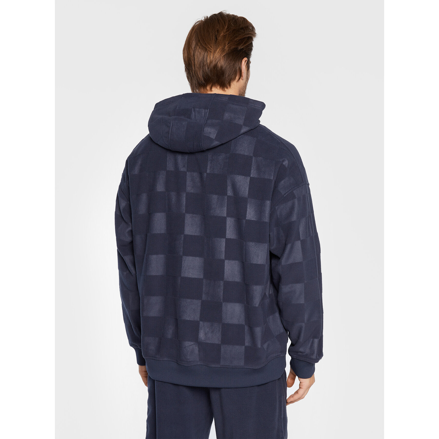 Tommy Jeans Bluză Skater Checkerboard DM0DM15017 Bleumarin Relaxed Fit - Pled.ro