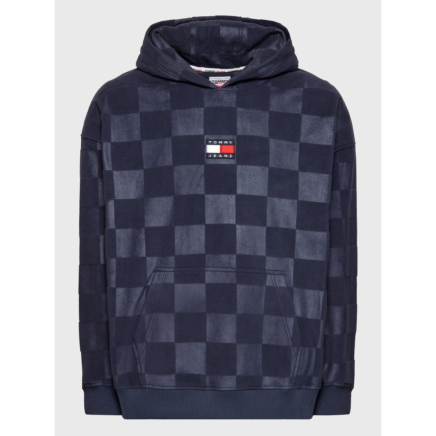 Tommy Jeans Bluză Skater Checkerboard DM0DM15017 Bleumarin Relaxed Fit - Pled.ro