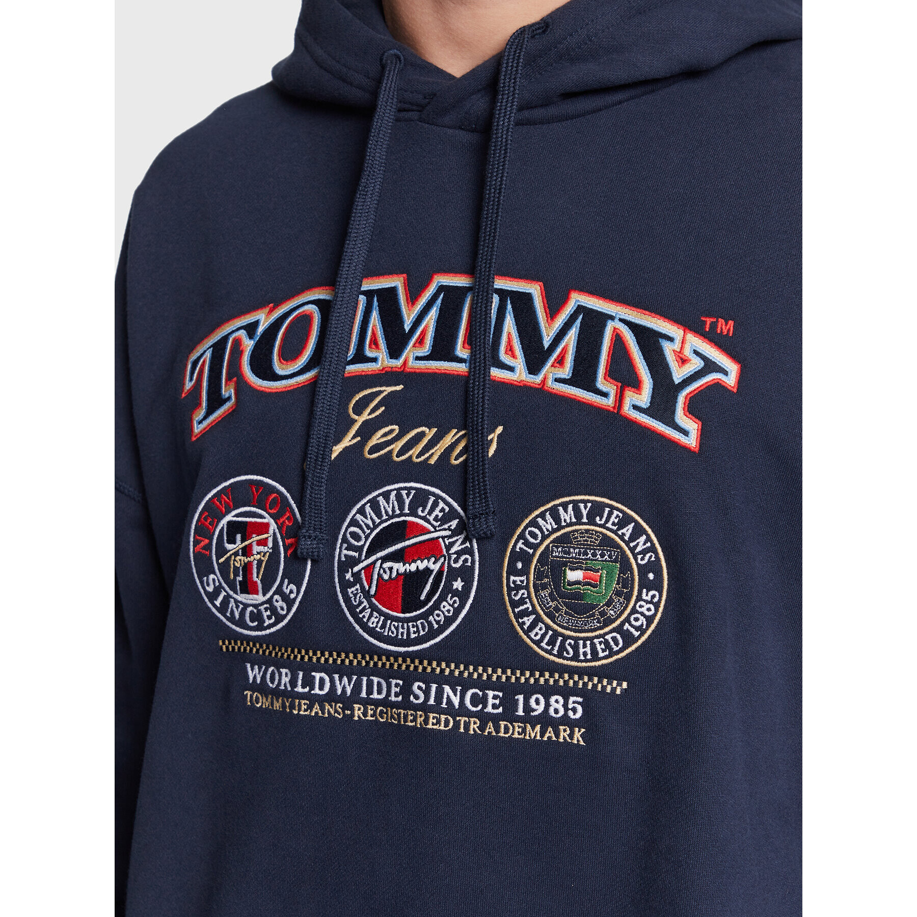 Tommy Jeans Bluză Skater DM0DM15702 Bleumarin Oversize - Pled.ro