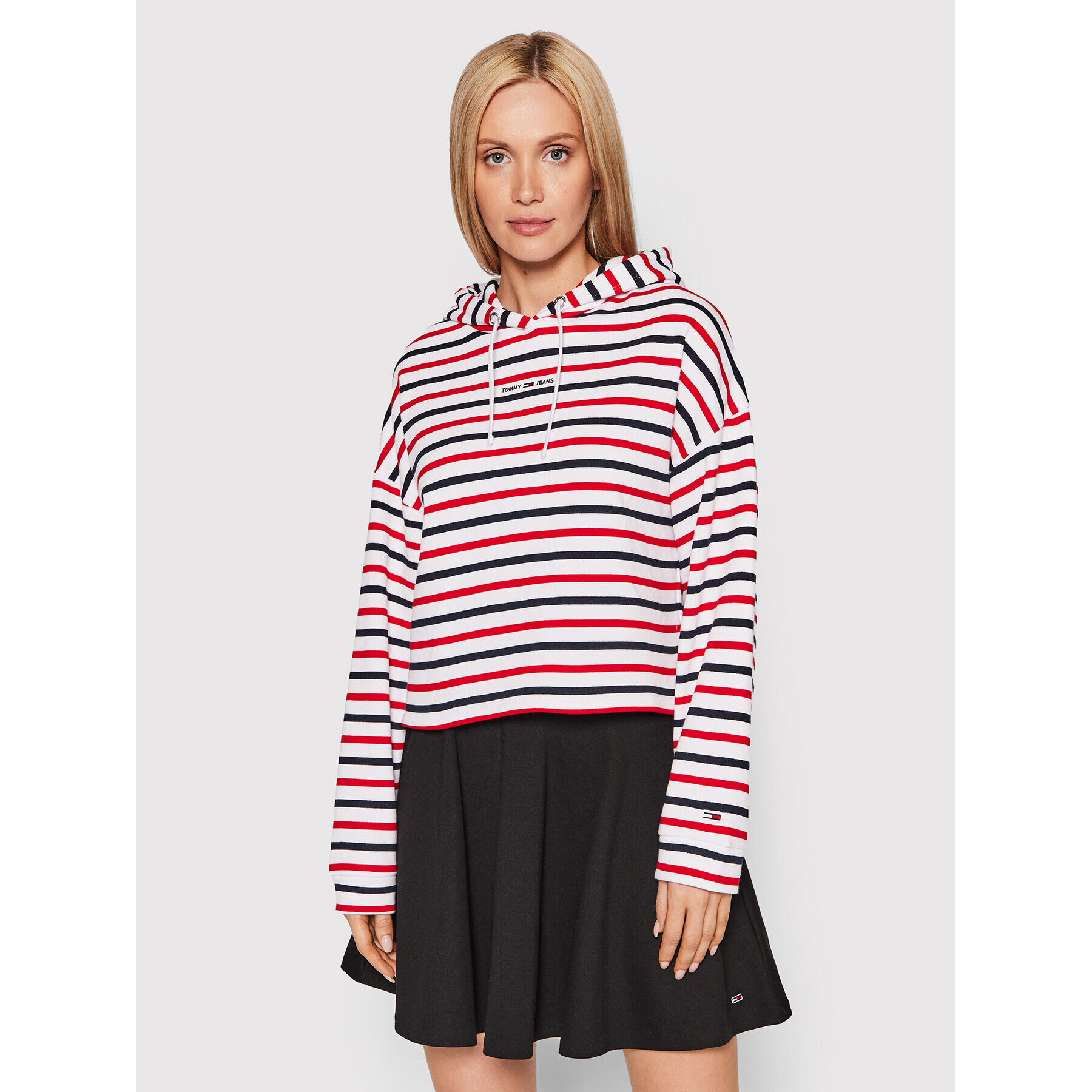 Tommy Jeans Bluză Stripe Tiny Linear DW0DW12966 Colorat Regular Fit - Pled.ro