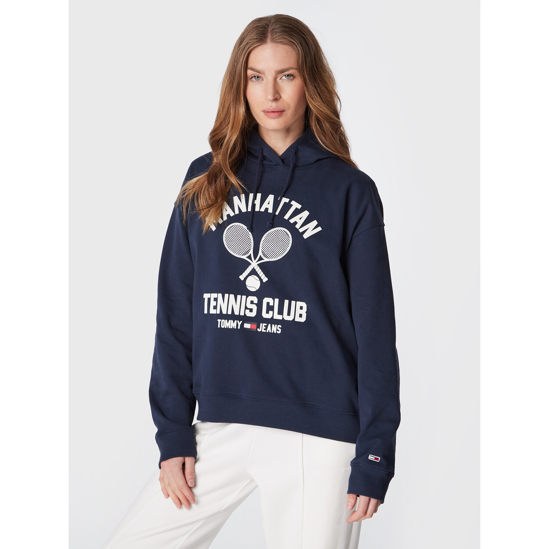 Tommy Jeans Bluză Tennis Club DW0DW14600 Bleumarin Relaxed Fit - Pled.ro