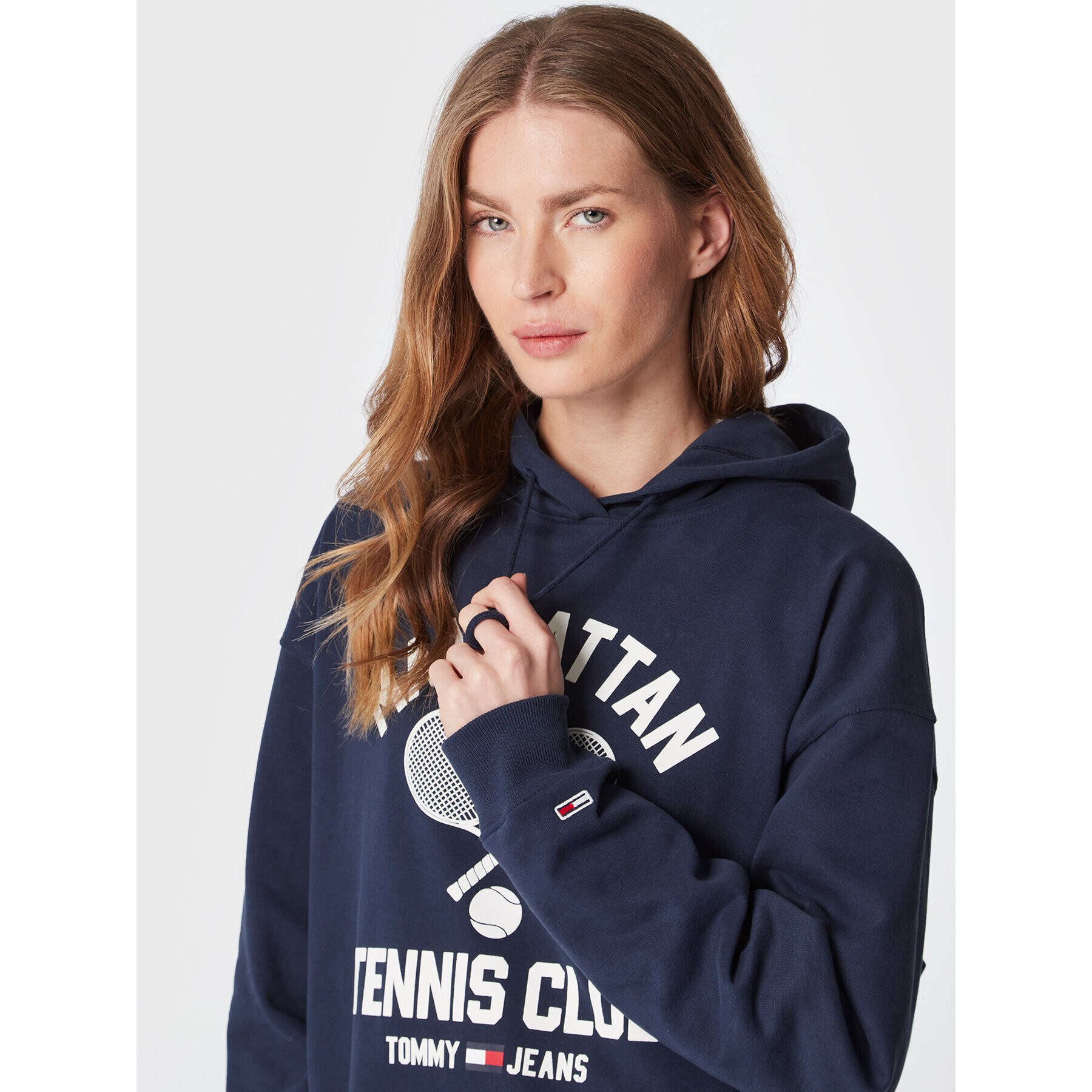 Tommy Jeans Bluză Tennis Club DW0DW14600 Bleumarin Relaxed Fit - Pled.ro