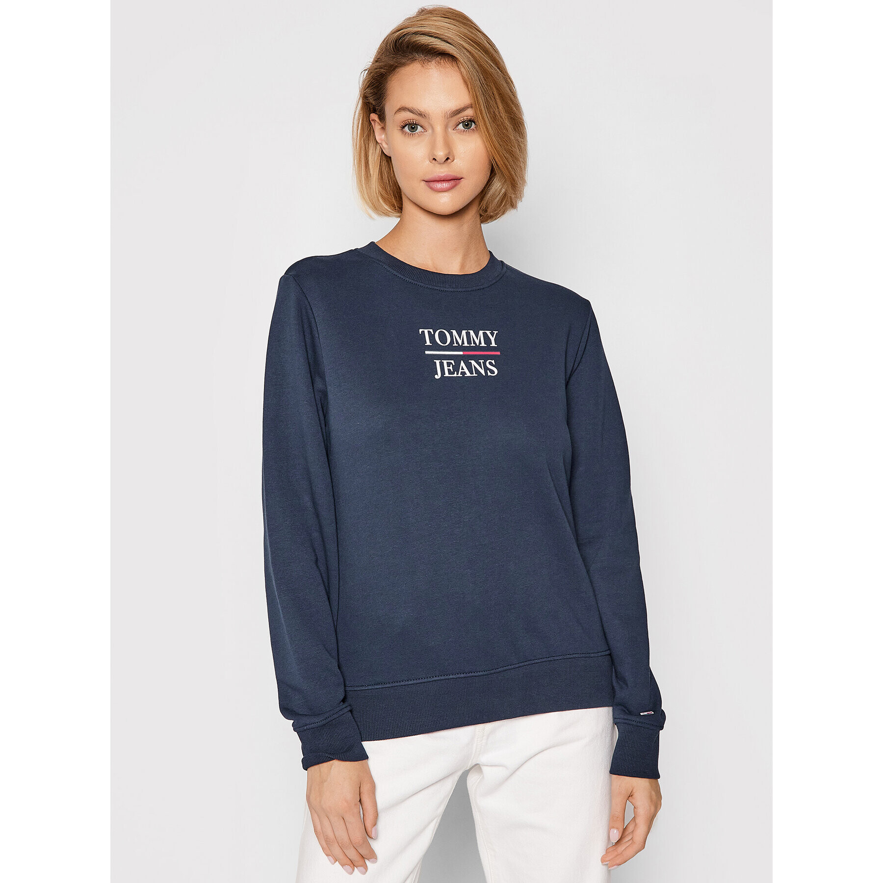 Tommy Jeans Bluză Terry lLogo DW0DW09663 Bleumarin Regular Fit - Pled.ro