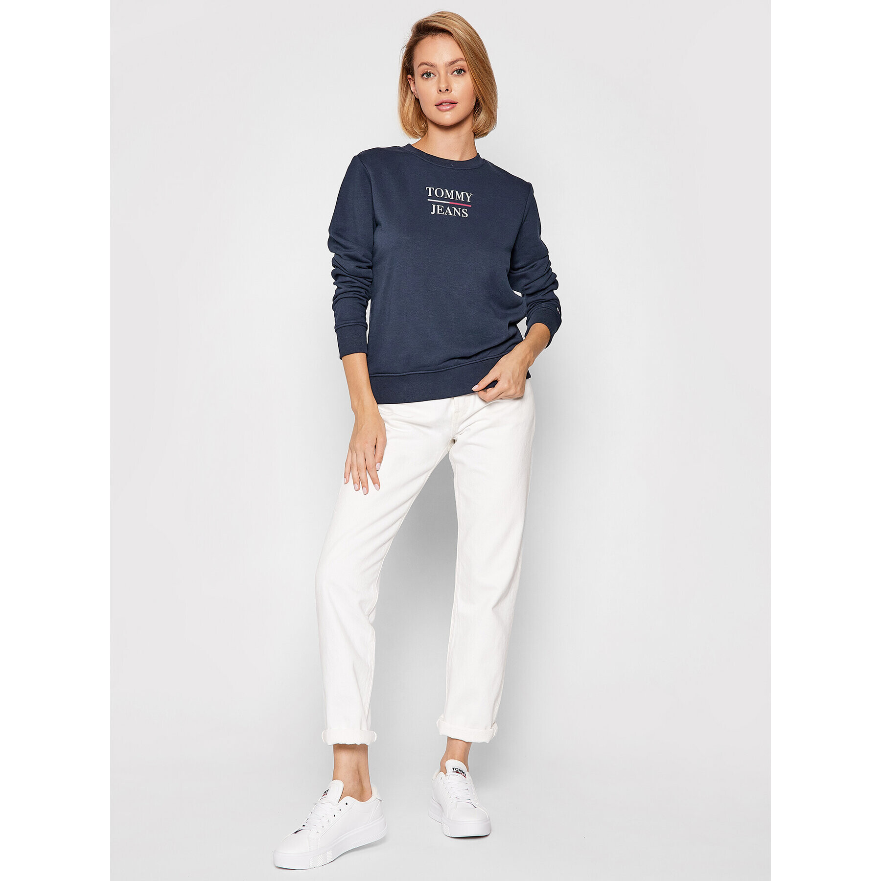 Tommy Jeans Bluză Terry lLogo DW0DW09663 Bleumarin Regular Fit - Pled.ro