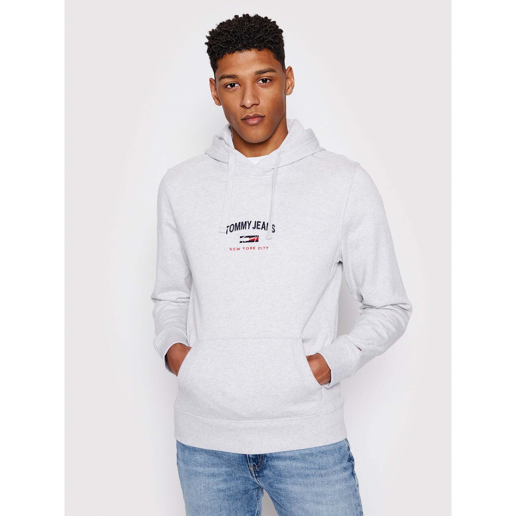 Tommy Jeans Bluză Timeless DM0DM10208 Gri Regular Fit - Pled.ro