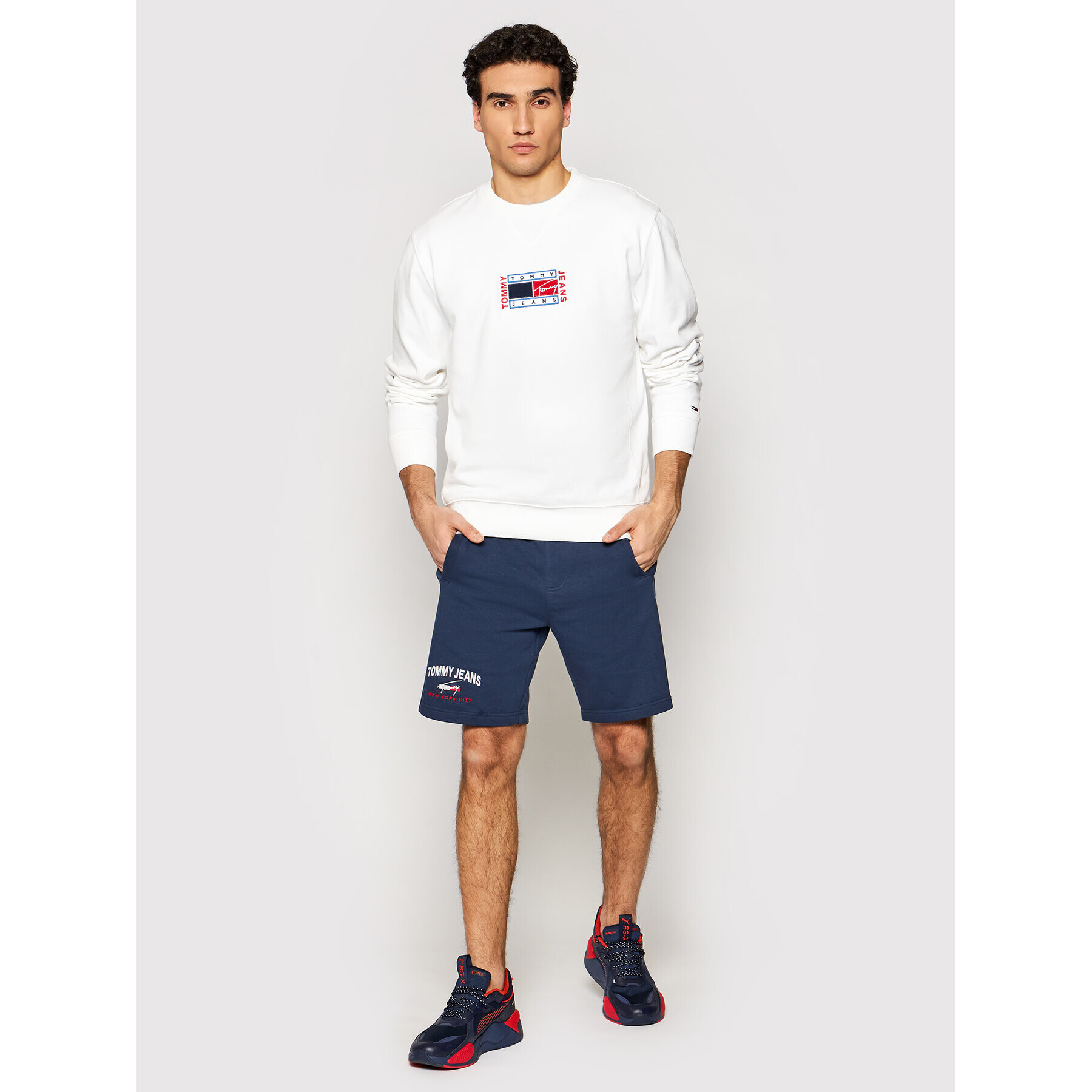 Tommy Jeans Bluză Tjm Timeless DM0DM10635 Alb Regular Fit - Pled.ro