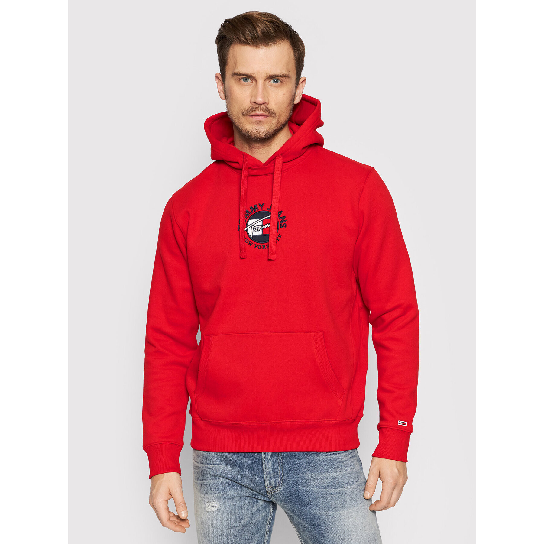 Tommy Jeans Bluză Tjm Timeless DM0DM11628 Roșu Regular Fit - Pled.ro