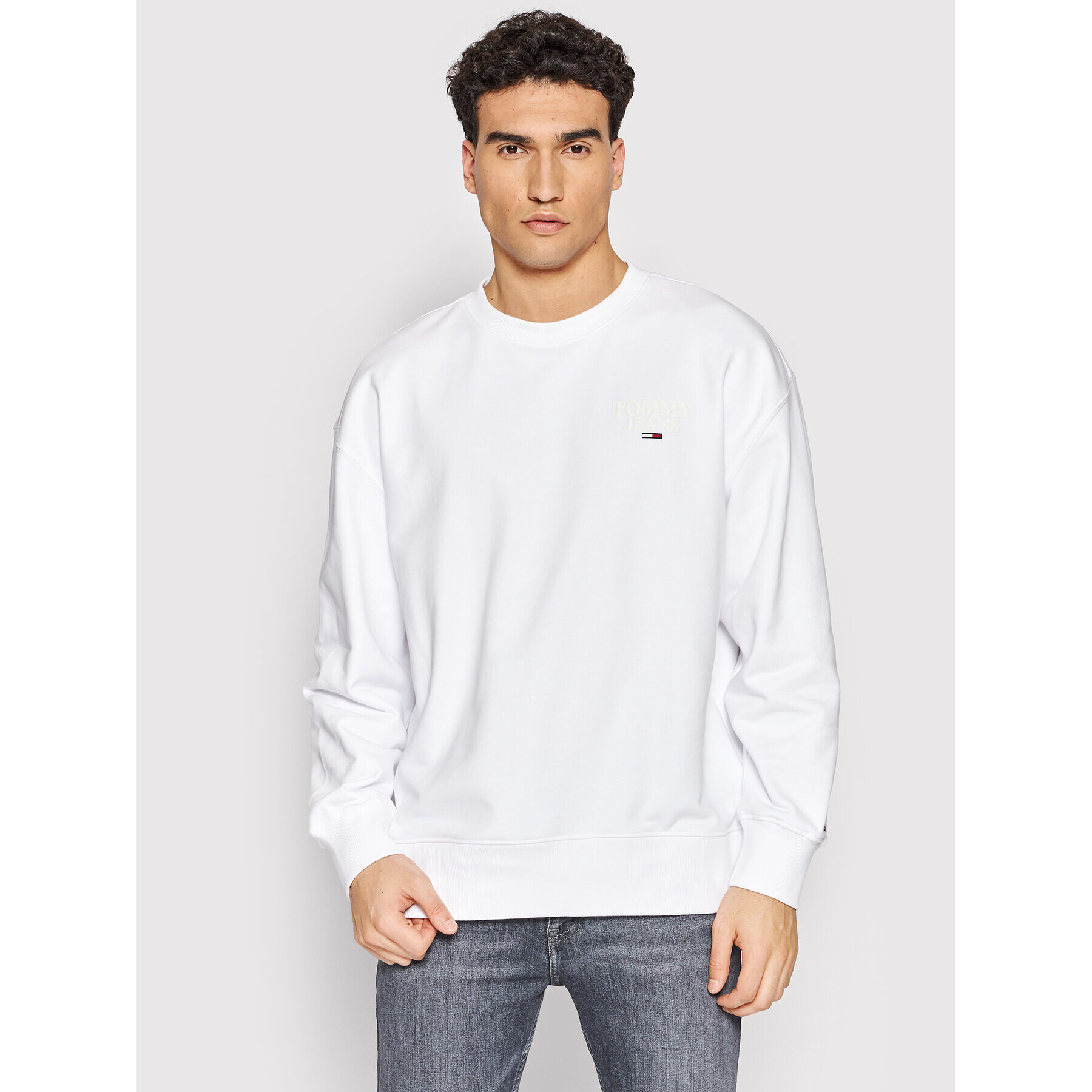 Tommy Jeans Bluză Tjm Tonal Entry Graphic DM0DM12939 Alb Regular Fit - Pled.ro