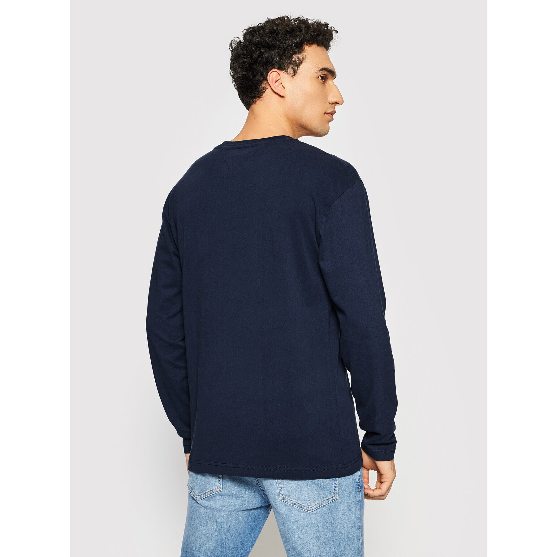 Tommy Jeans Bluză Tommy Badge DM0DM10932 Bleumarin Loose Fit - Pled.ro