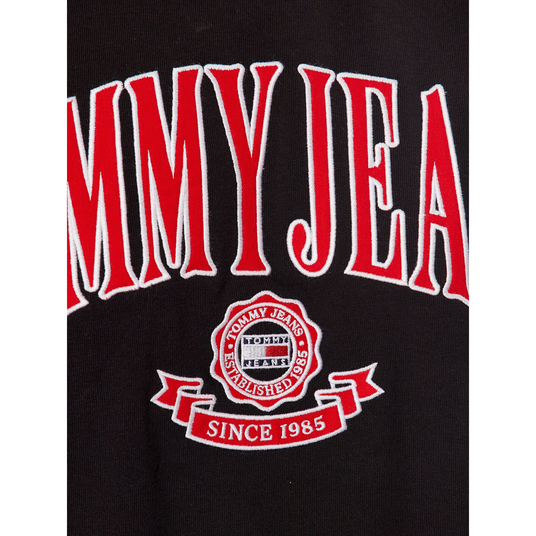 Tommy Jeans Bluză Varsity Prep 1 Crew DW0DW15419 Negru Oversize - Pled.ro