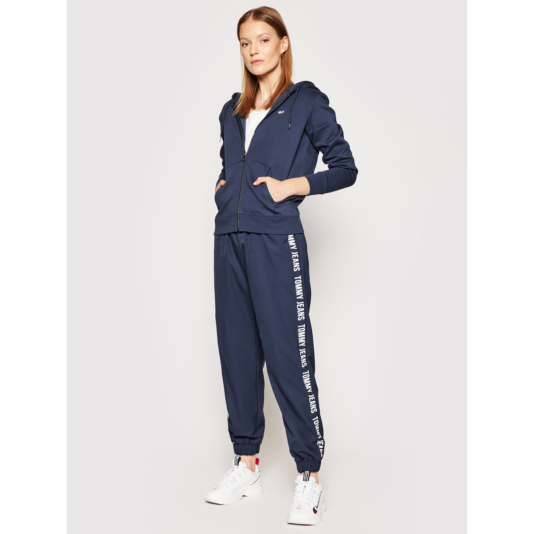 Tommy Jeans Bluză Zip Through DW0DW10135 Bleumarin Regular Fit - Pled.ro