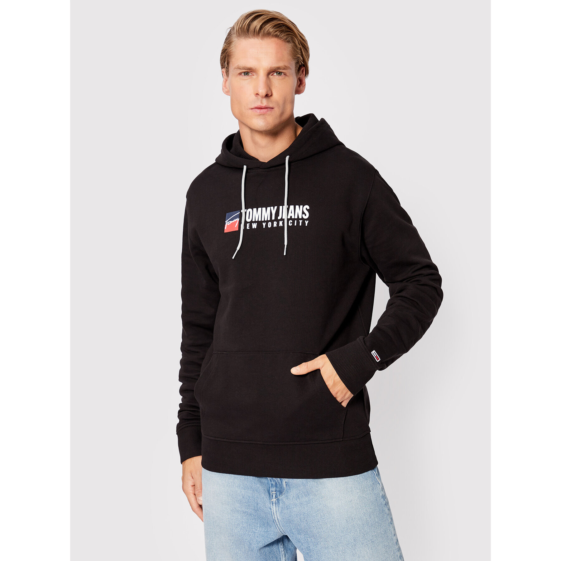 Tommy Jeans Bluză Entry Athletics DM0DM13878 Negru Regular Fit - Pled.ro