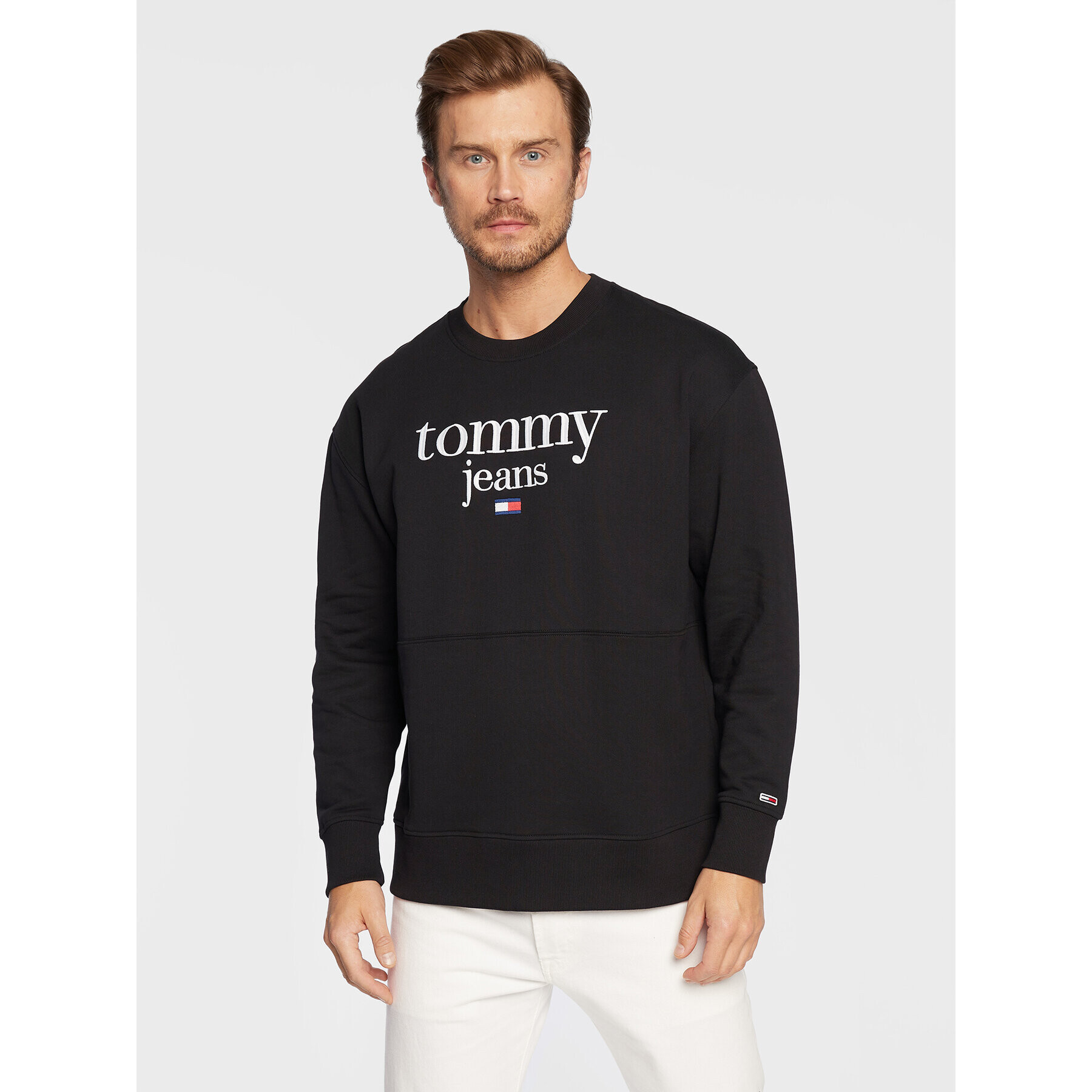 Tommy Jeans Bluză Modern Corp Logo DM0DM15029 Negru Regular Fit - Pled.ro