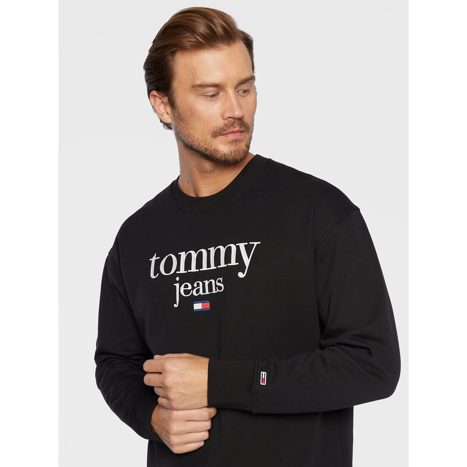 Tommy Jeans Bluză Modern Corp Logo DM0DM15029 Negru Regular Fit - Pled.ro