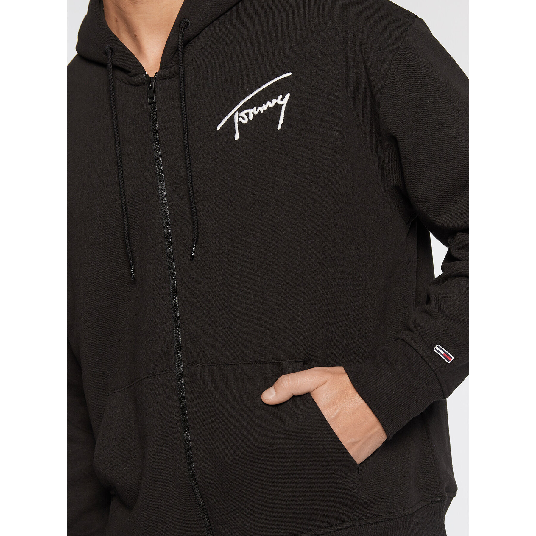 Tommy Jeans Bluză Signature DM0DM13879 Negru Relaxed Fit - Pled.ro