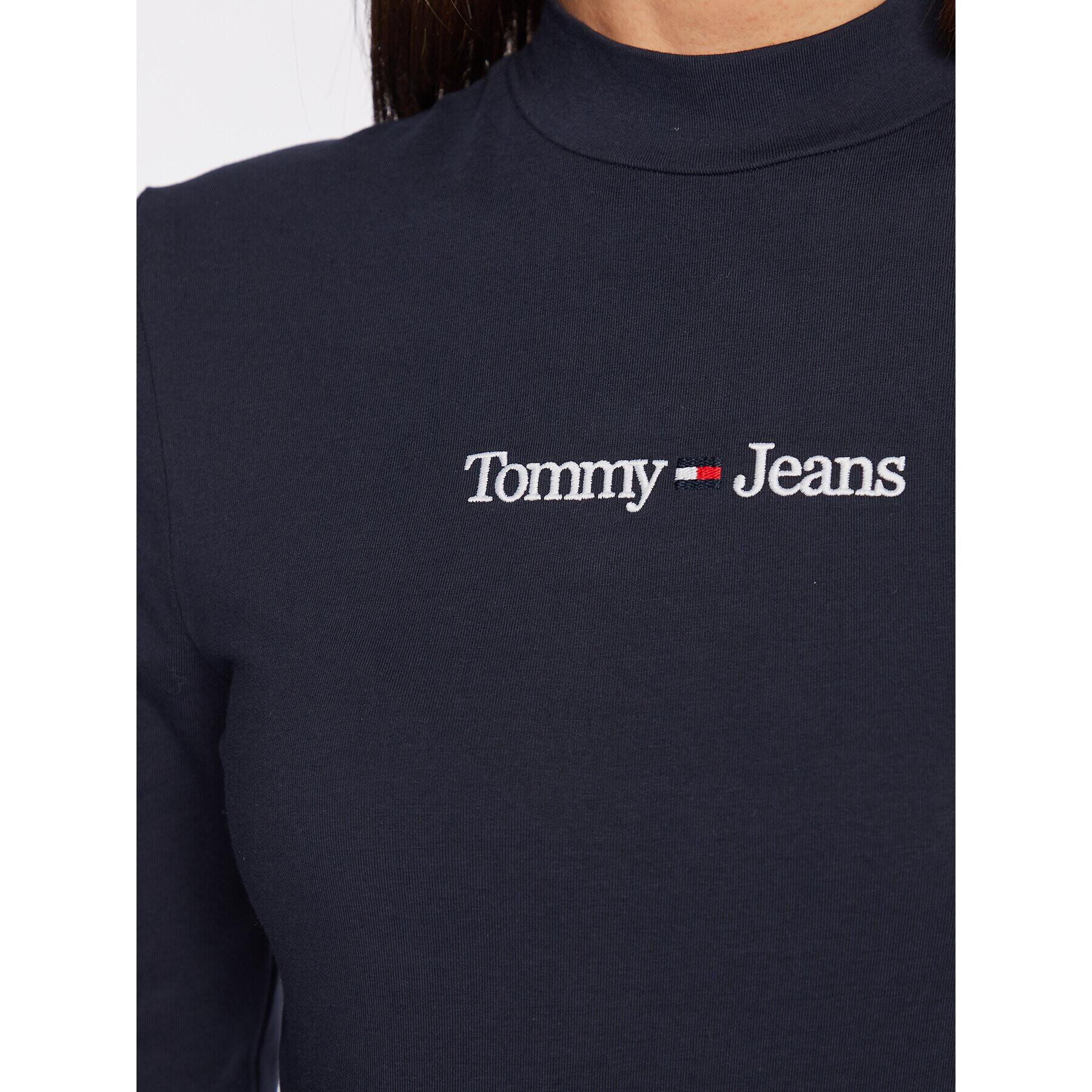 Tommy Jeans Body Serif Linear DW0DW14324 Bleumarin Slim Fit - Pled.ro