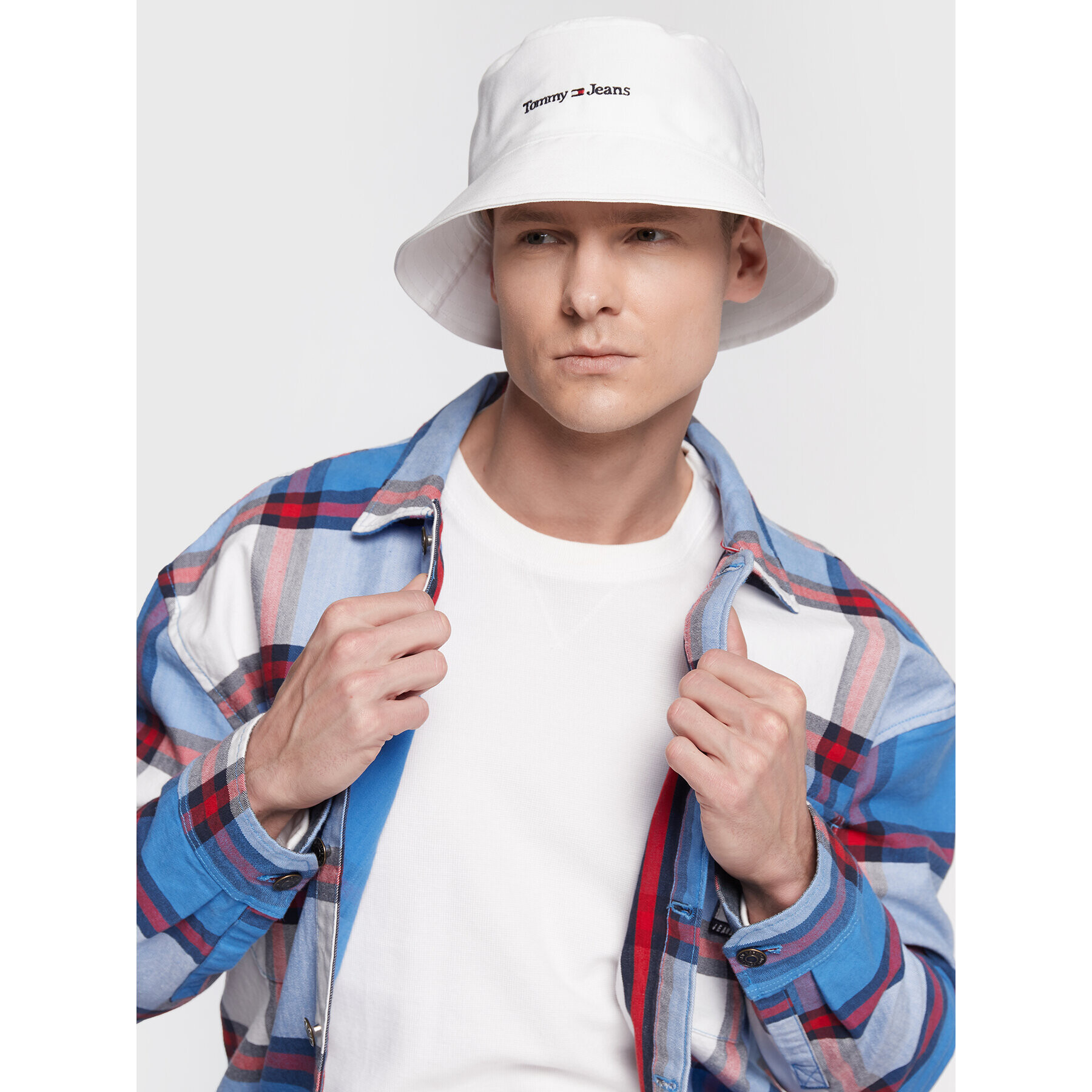 Tommy Jeans Bucket Hat Sport AM0AM11005 Alb - Pled.ro