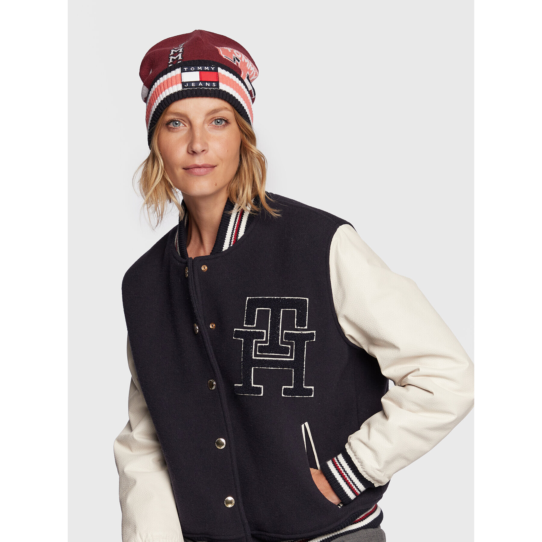 Tommy Jeans Căciulă AW0AW12682 Vișiniu - Pled.ro