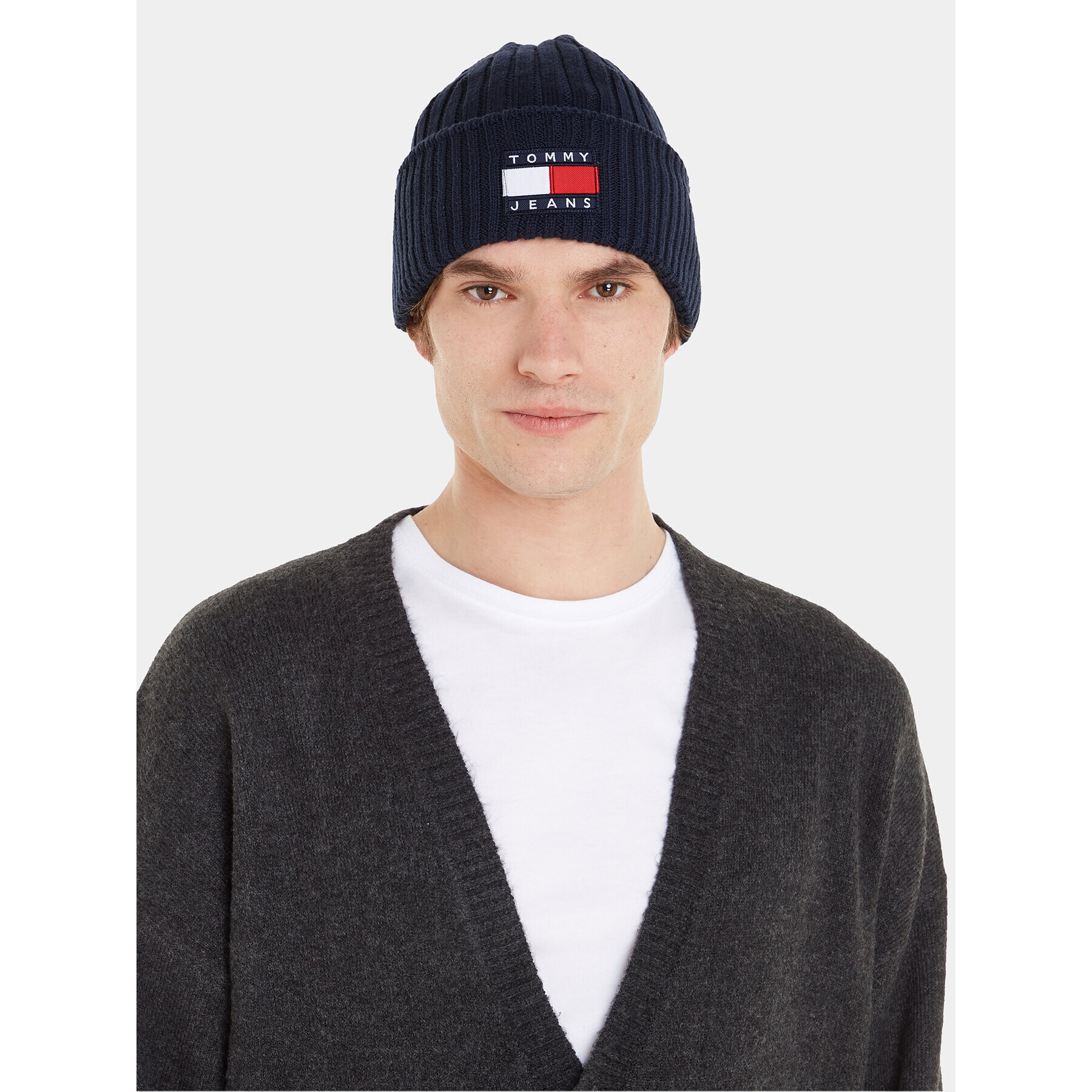 Tommy Jeans Căciulă Tjm Heritage Archive Beanie AM0AM11689 Bleumarin - Pled.ro