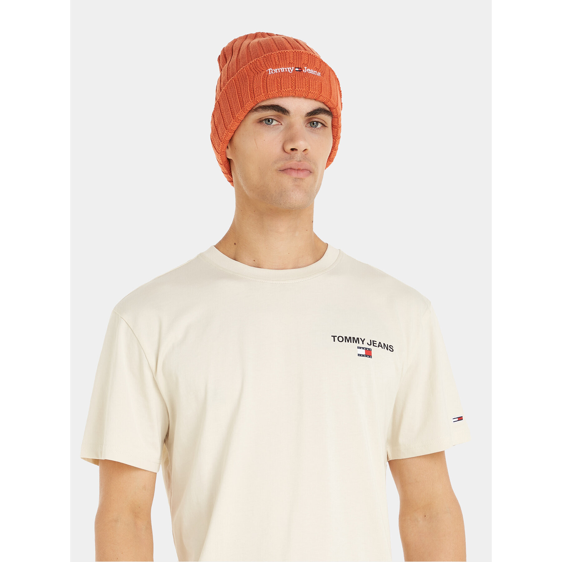 Tommy Jeans Căciulă Tjm Sport Elevated Long Beanie AM0AM11678 Portocaliu - Pled.ro