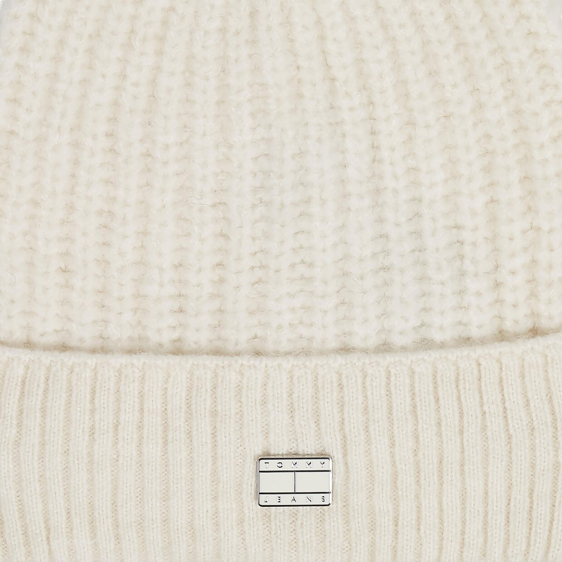 Tommy Jeans Căciulă Tjw Cosy Knit Beanie AW0AW15462 Écru - Pled.ro