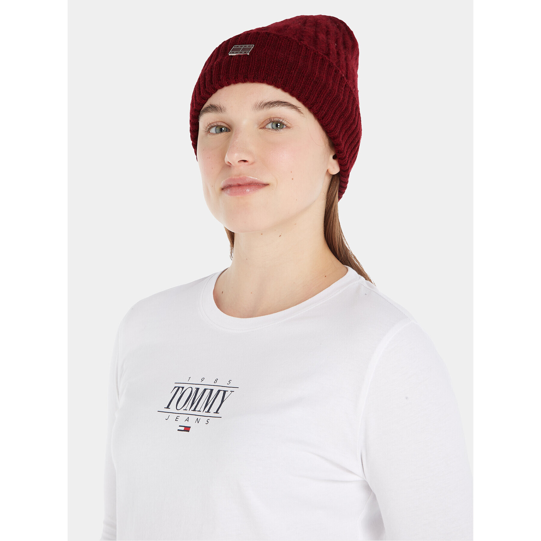 Tommy Jeans Căciulă Tjw Cosy Knit Beanie AW0AW15462 Violet - Pled.ro