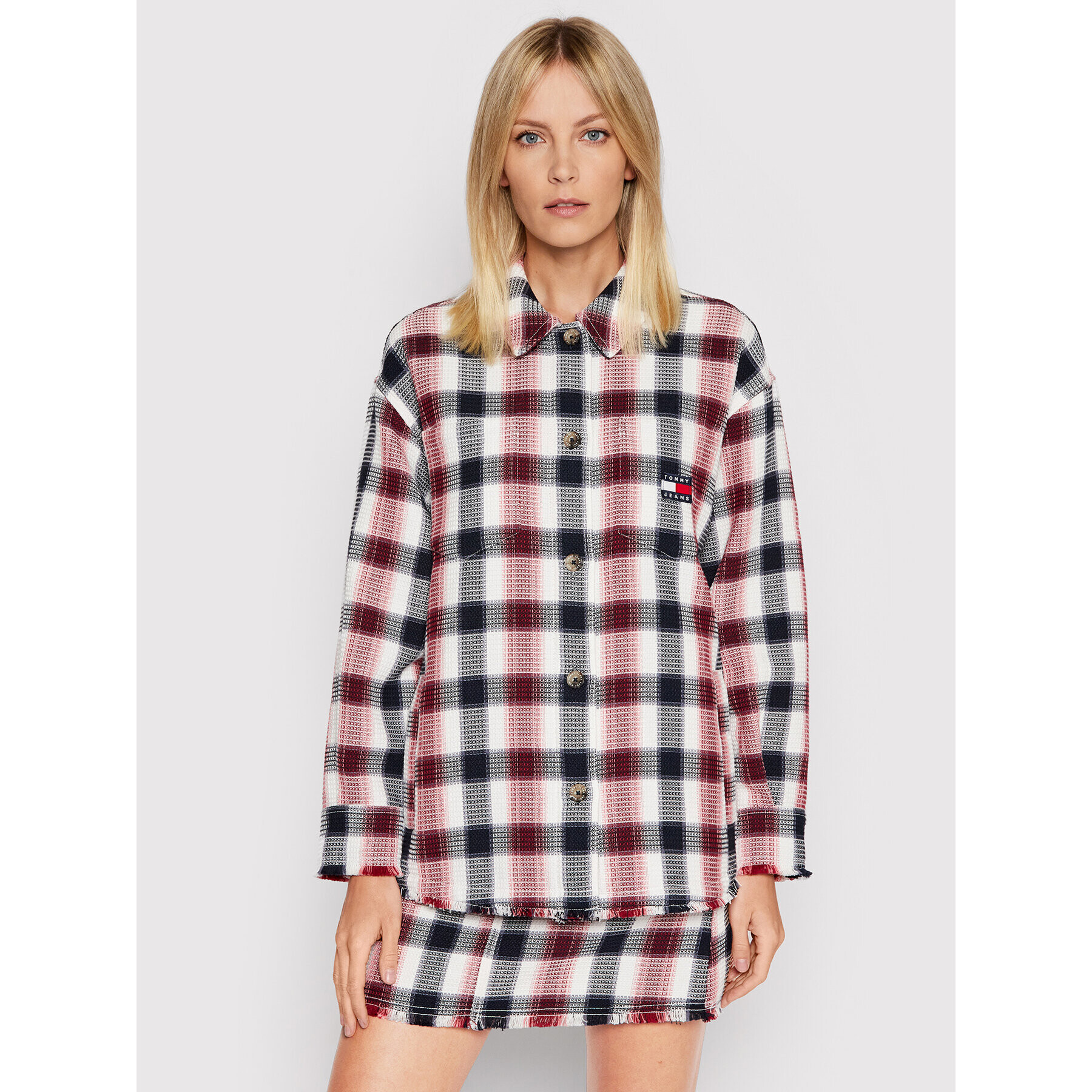 Tommy Jeans Cămașă Waffle DW0DW11902 Colorat Regular Fit - Pled.ro