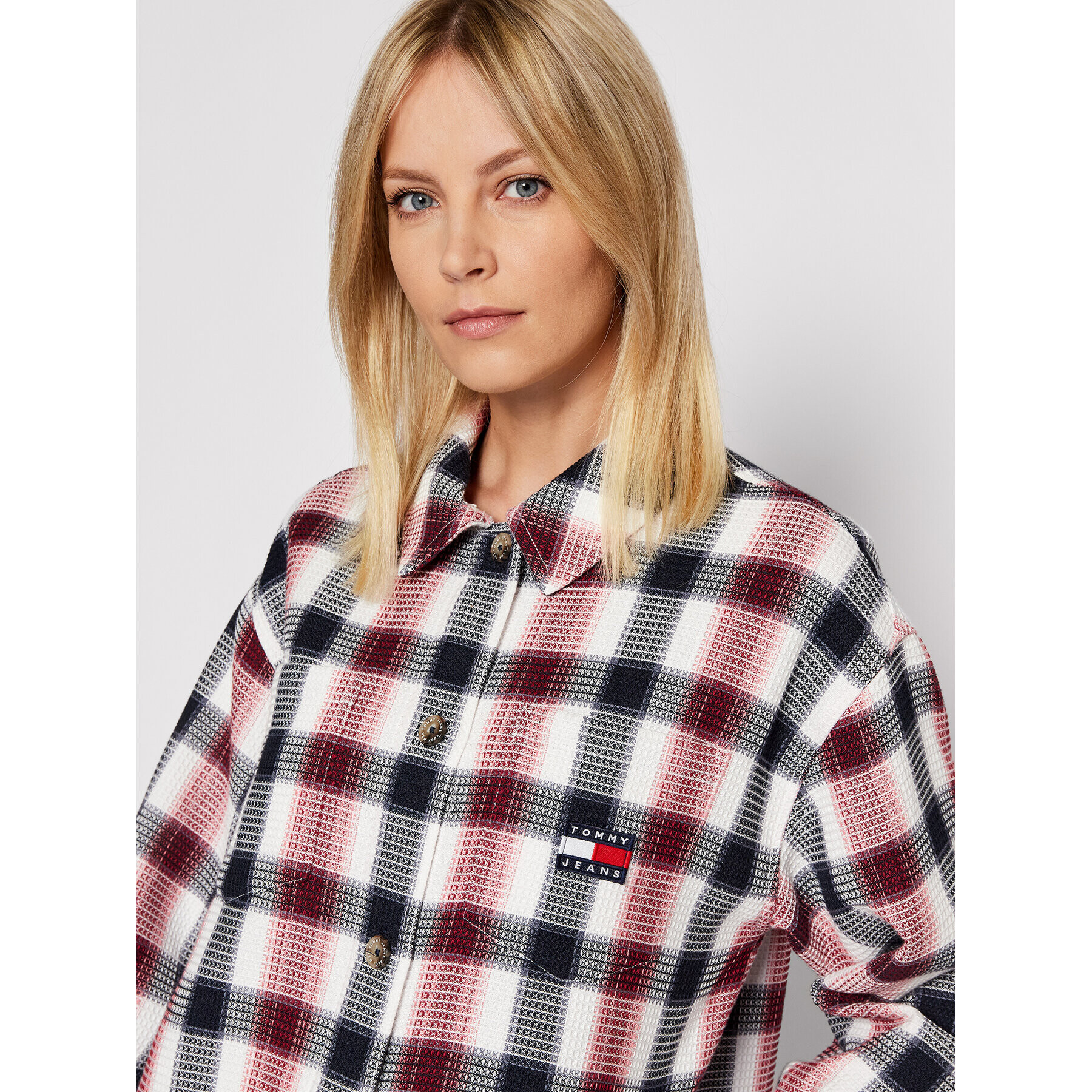 Tommy Jeans Cămașă Waffle DW0DW11902 Colorat Regular Fit - Pled.ro