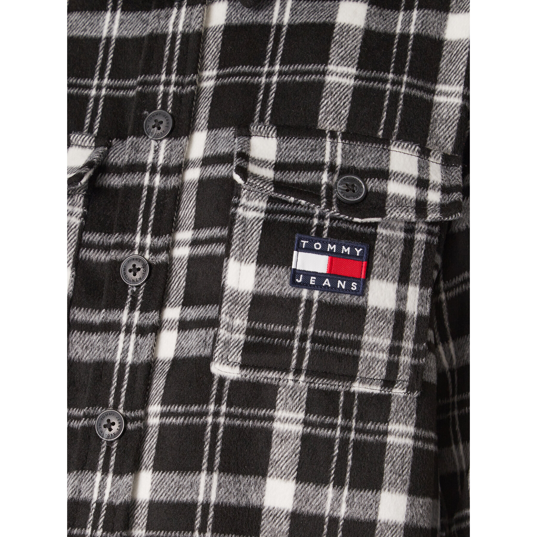 Tommy Jeans Cămașă DW0DW15035 Negru Relaxed Fit - Pled.ro