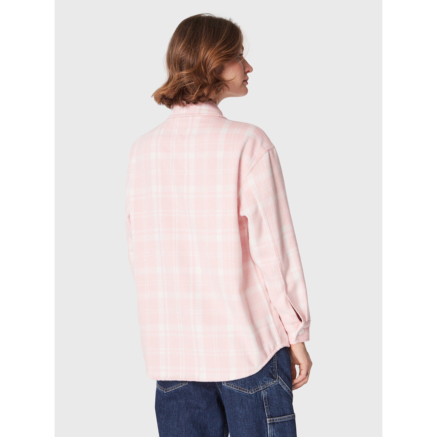 Tommy Jeans Cămașă DW0DW15035 Roz Relaxed Fit - Pled.ro