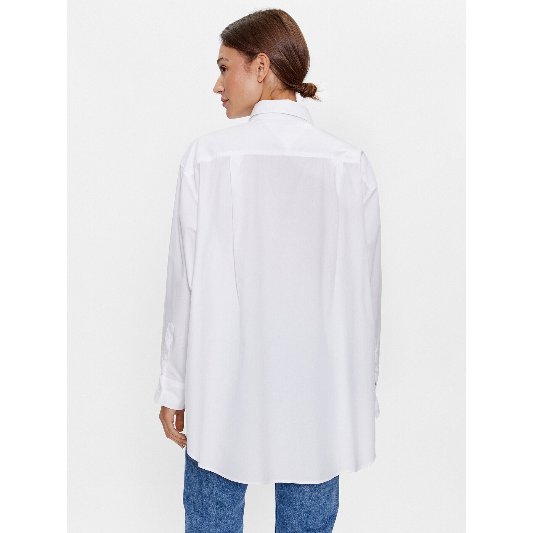 Tommy Jeans Cămașă DW0DW15909 Alb Oversize - Pled.ro