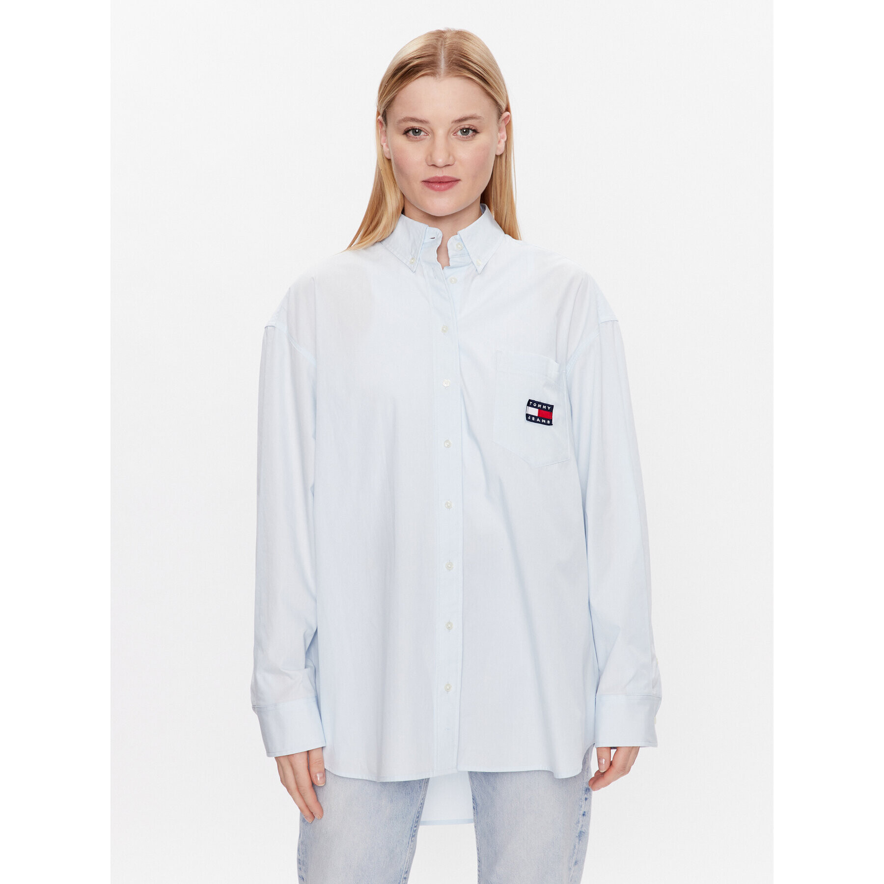 Tommy Jeans Cămașă Super DW0DW15199 Albastru Oversize - Pled.ro