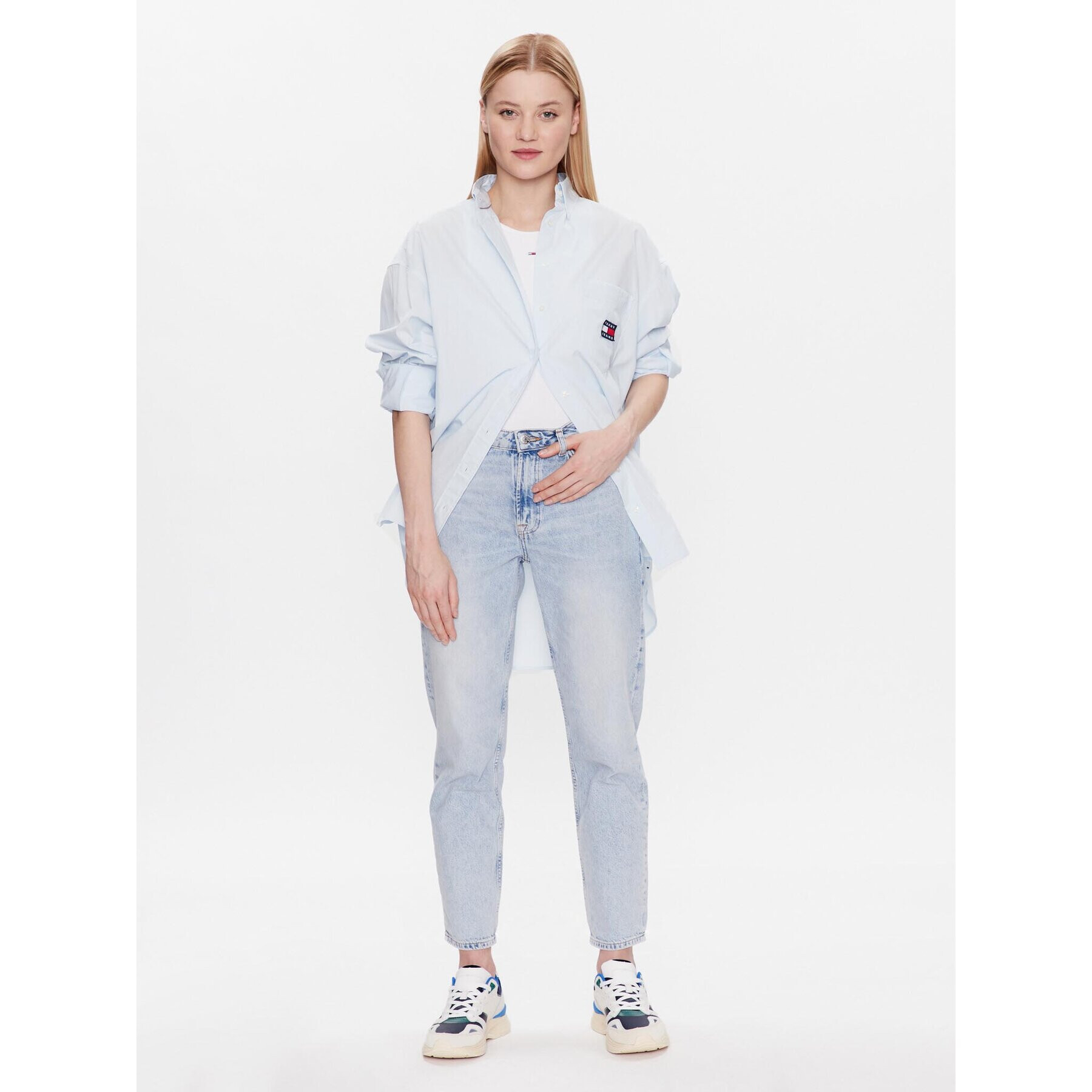 Tommy Jeans Cămașă Super DW0DW15199 Albastru Oversize - Pled.ro