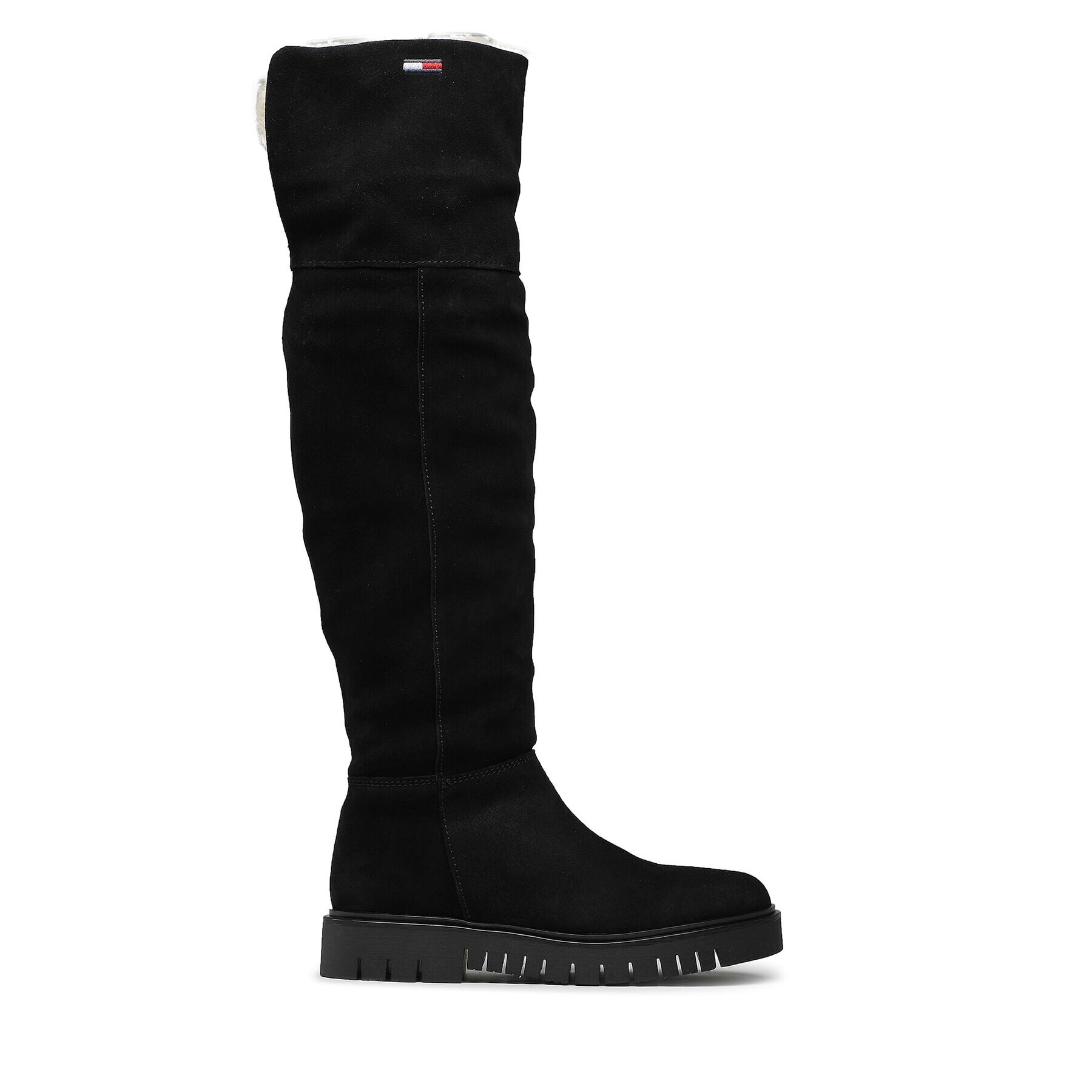 Tommy Jeans Cizme lungi muschetar Warmlined Long Boot EN0EN01994 Negru - Pled.ro