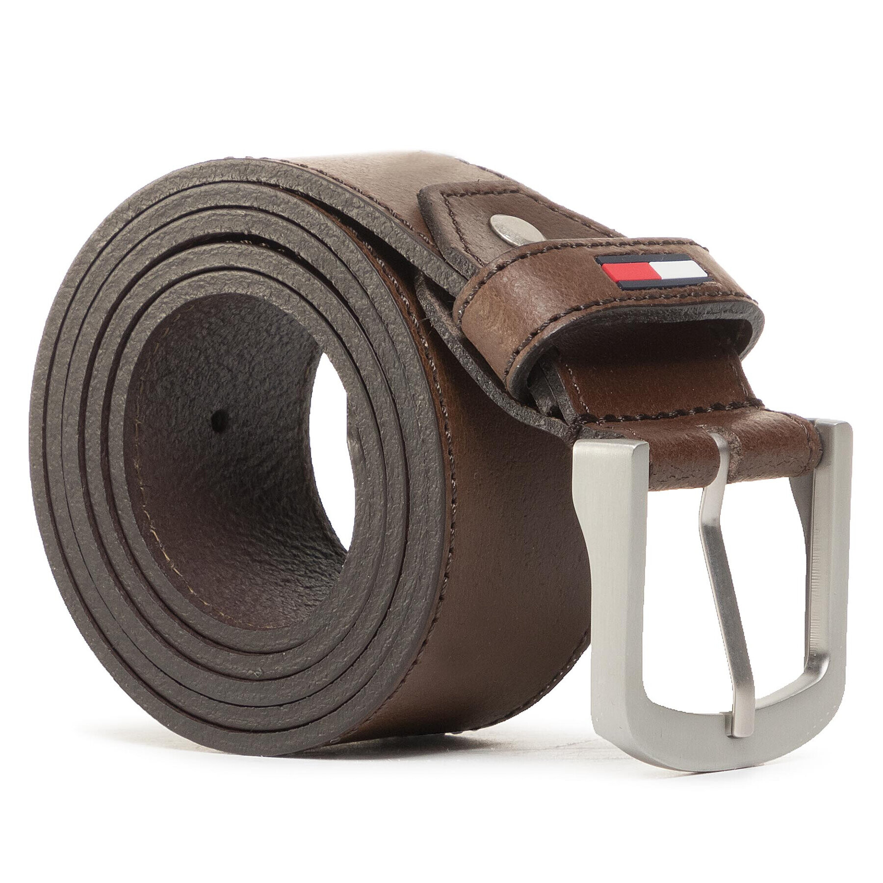 Tommy Jeans Curea pentru Bărbați Tjm Rubber Inlay Adj Belt 4.0 AM0AM06227 Maro - Pled.ro