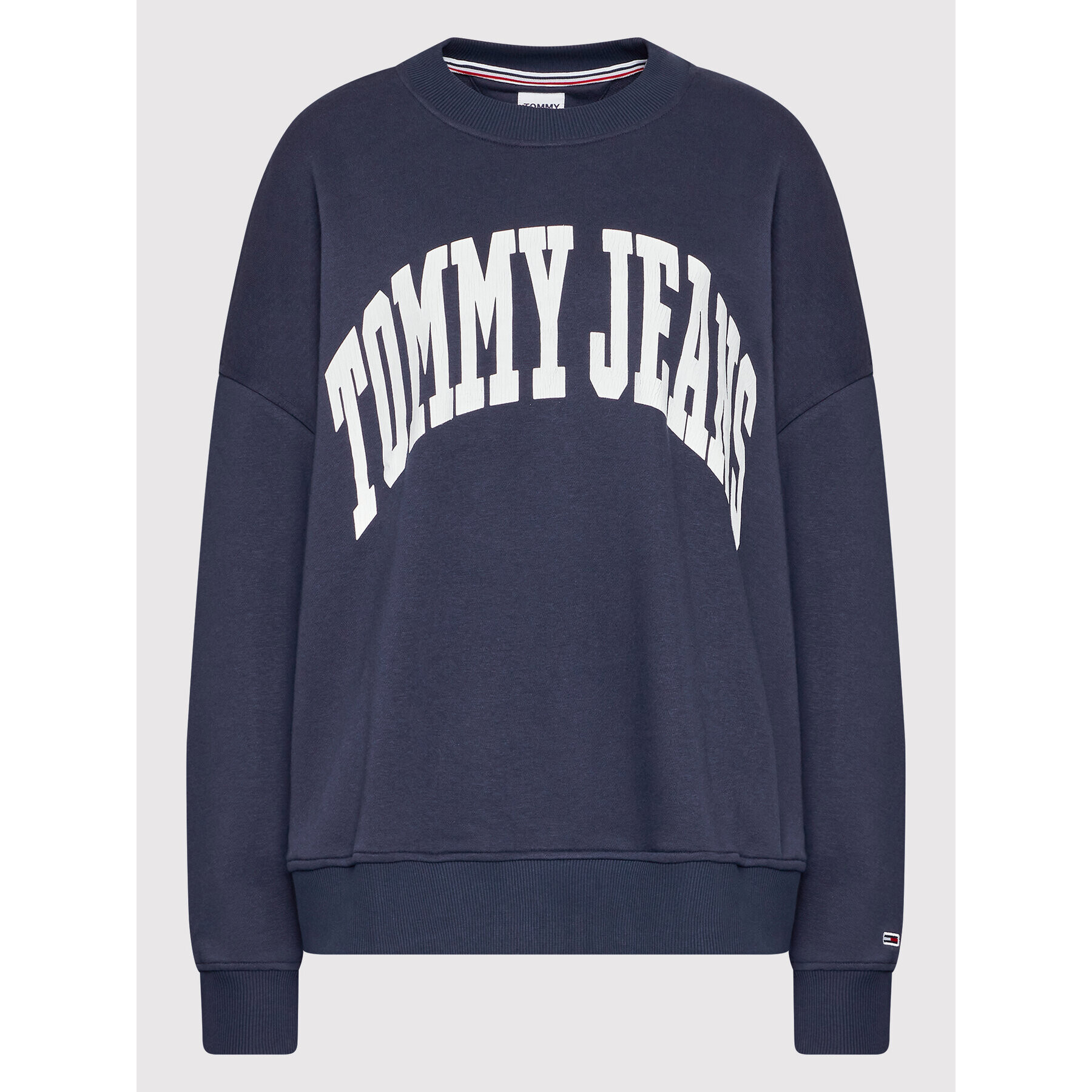 Tommy Jeans Curve Bluză Cry DW0DW12990 Bleumarin Relaxed Fit - Pled.ro