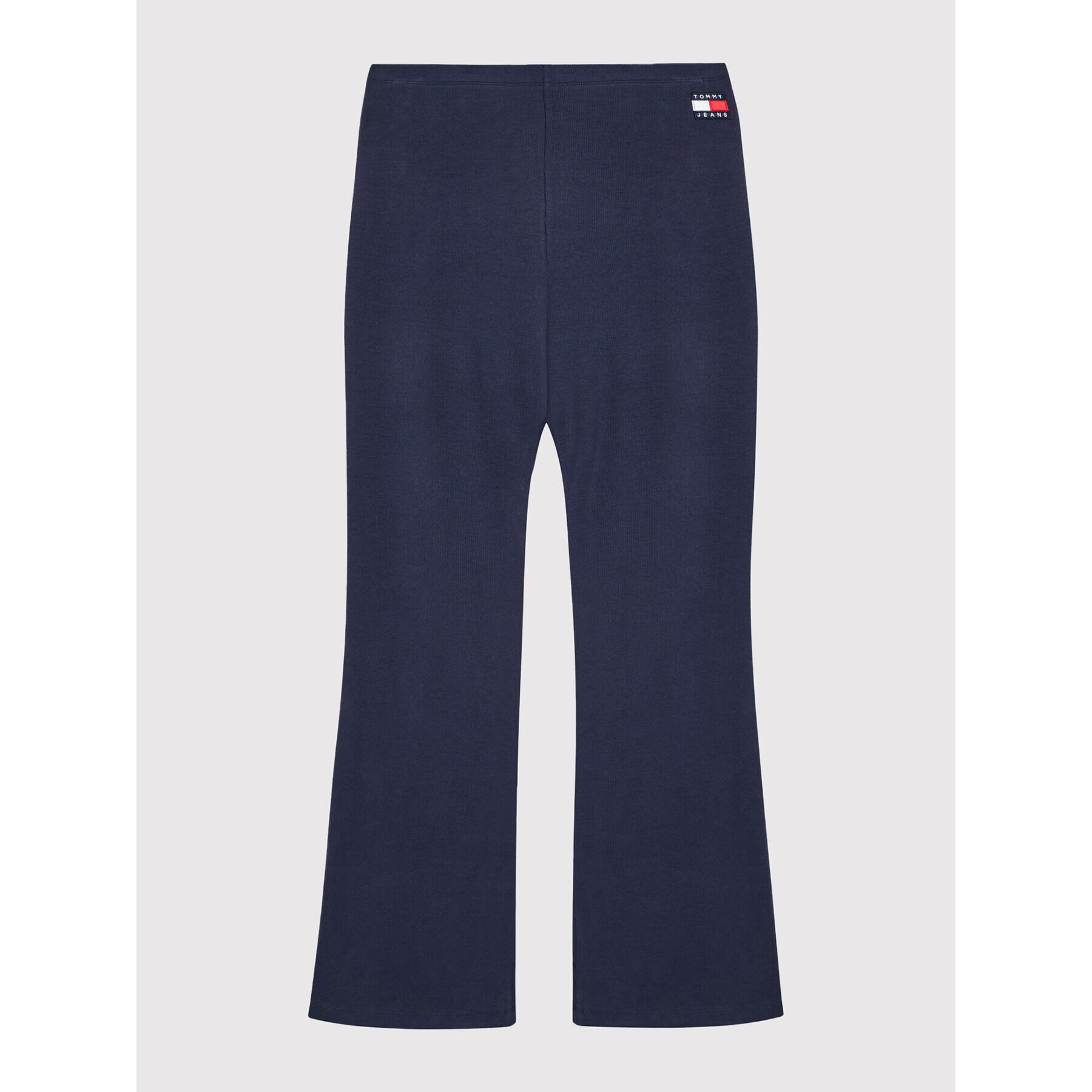 Tommy Jeans Curve Pantaloni din material Badge DW0DW13856 Bleumarin Flare Fit - Pled.ro