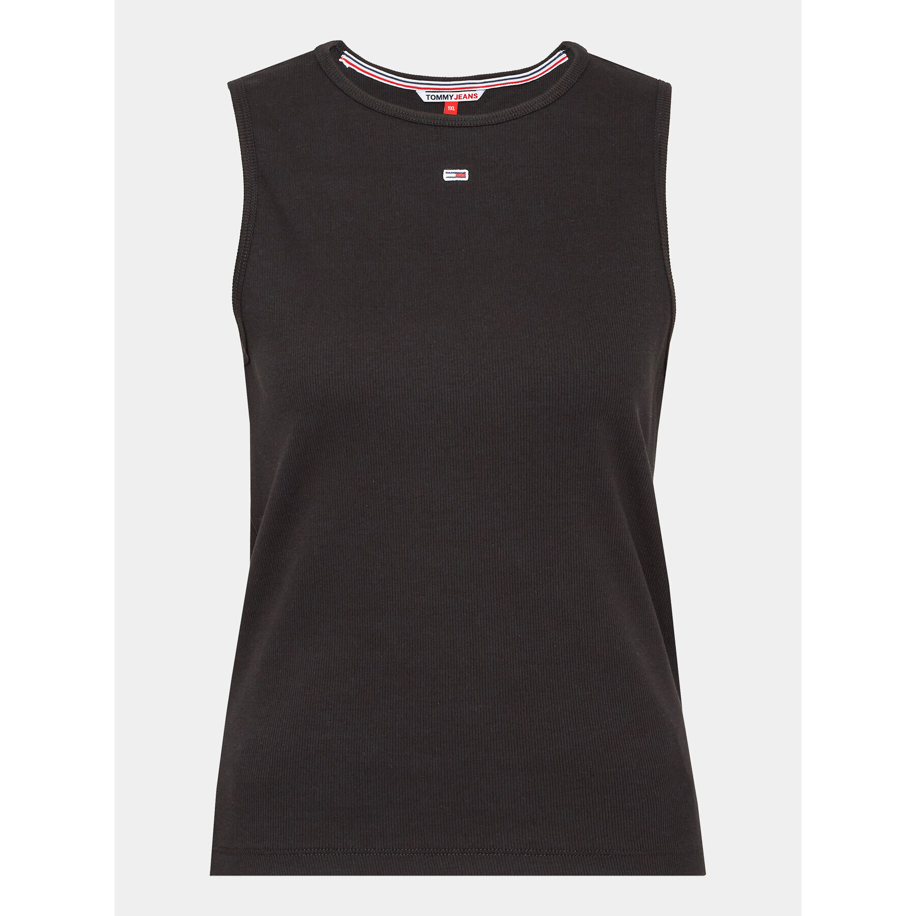 Tommy Jeans Curve Top DW0DW15708 Negru Regular Fit - Pled.ro