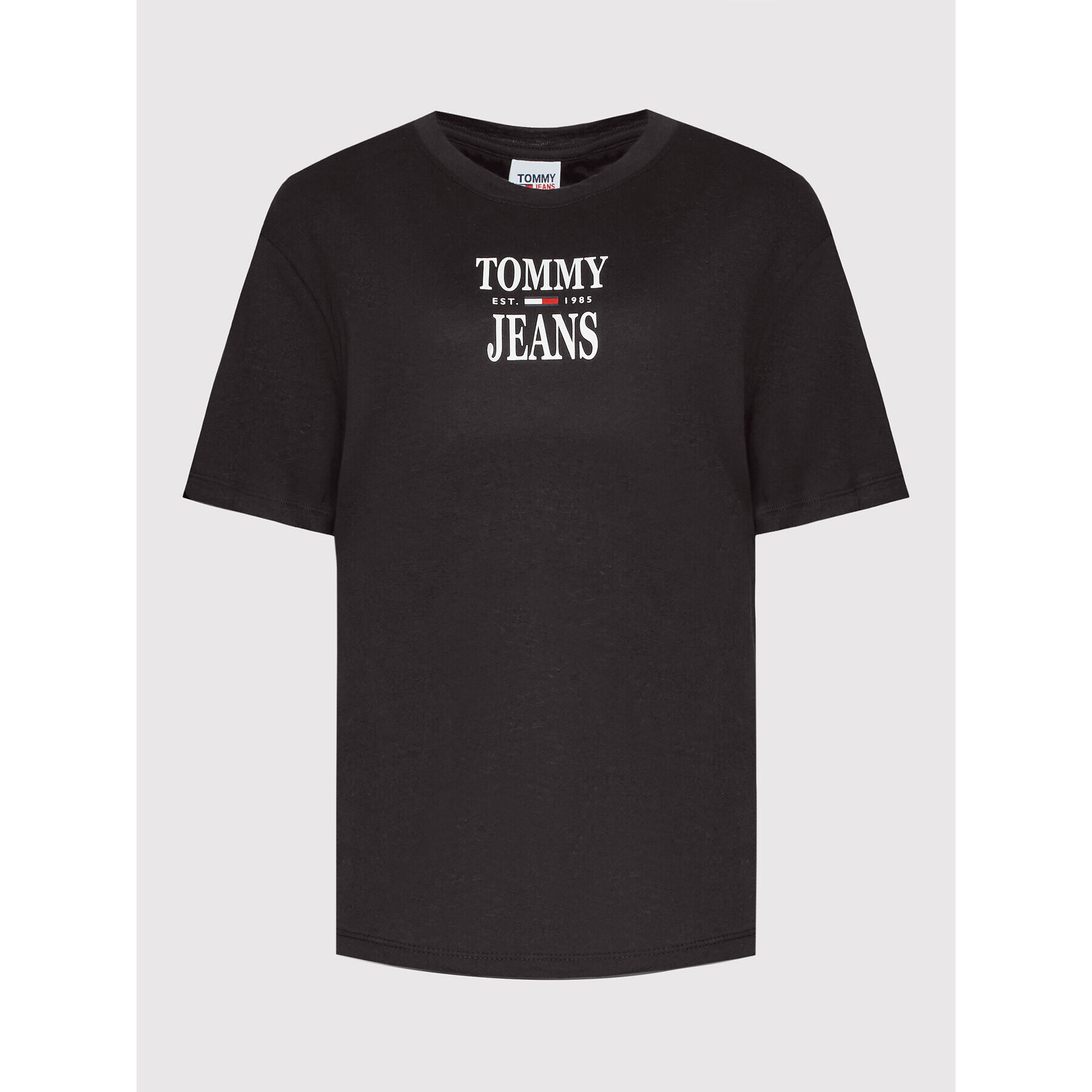 Tommy Jeans Curve Tricou Essential DW0DW12996 Negru Regular Fit - Pled.ro