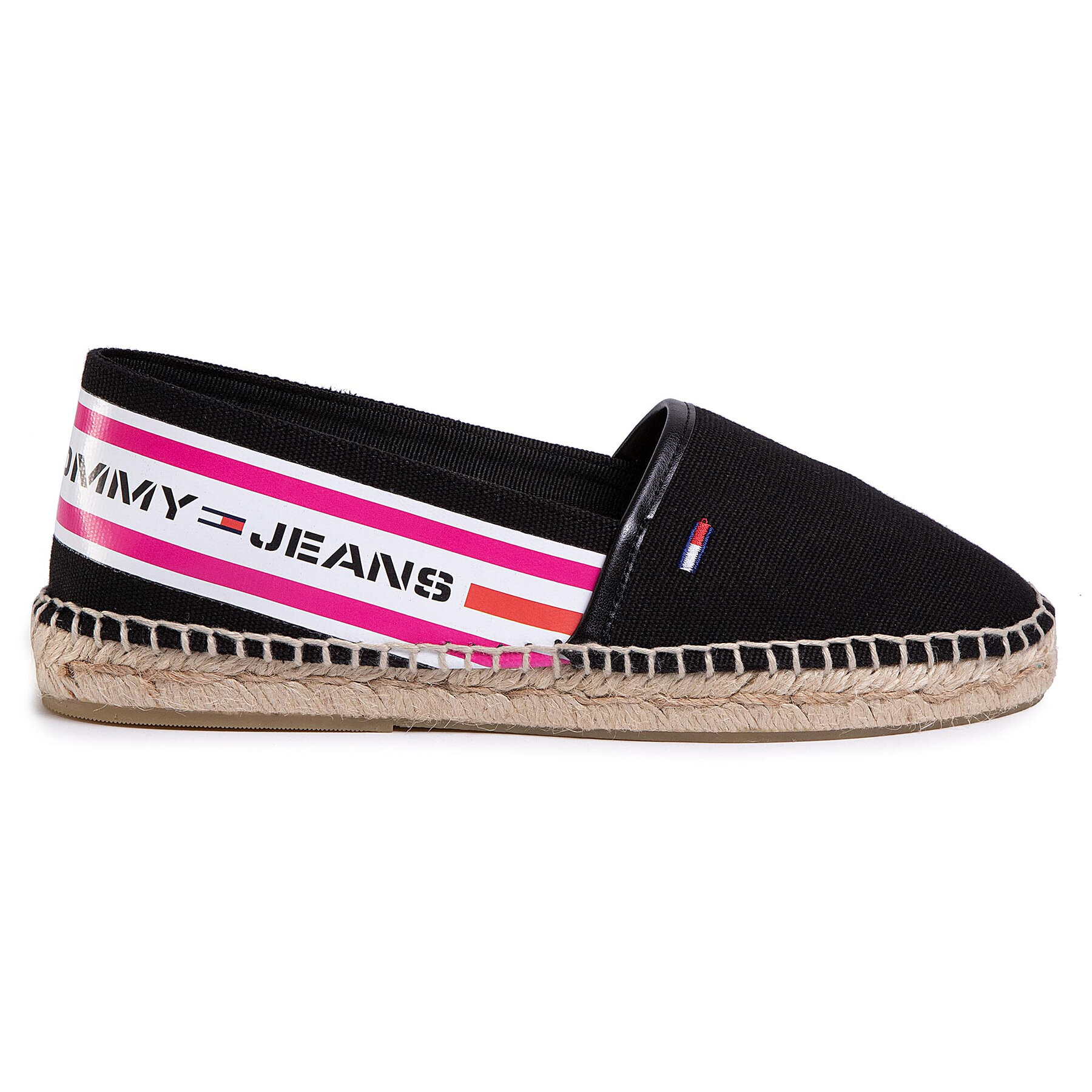 Tommy Jeans Espadrile Chunky Tape Espadrille EN0EN00817 Negru - Pled.ro