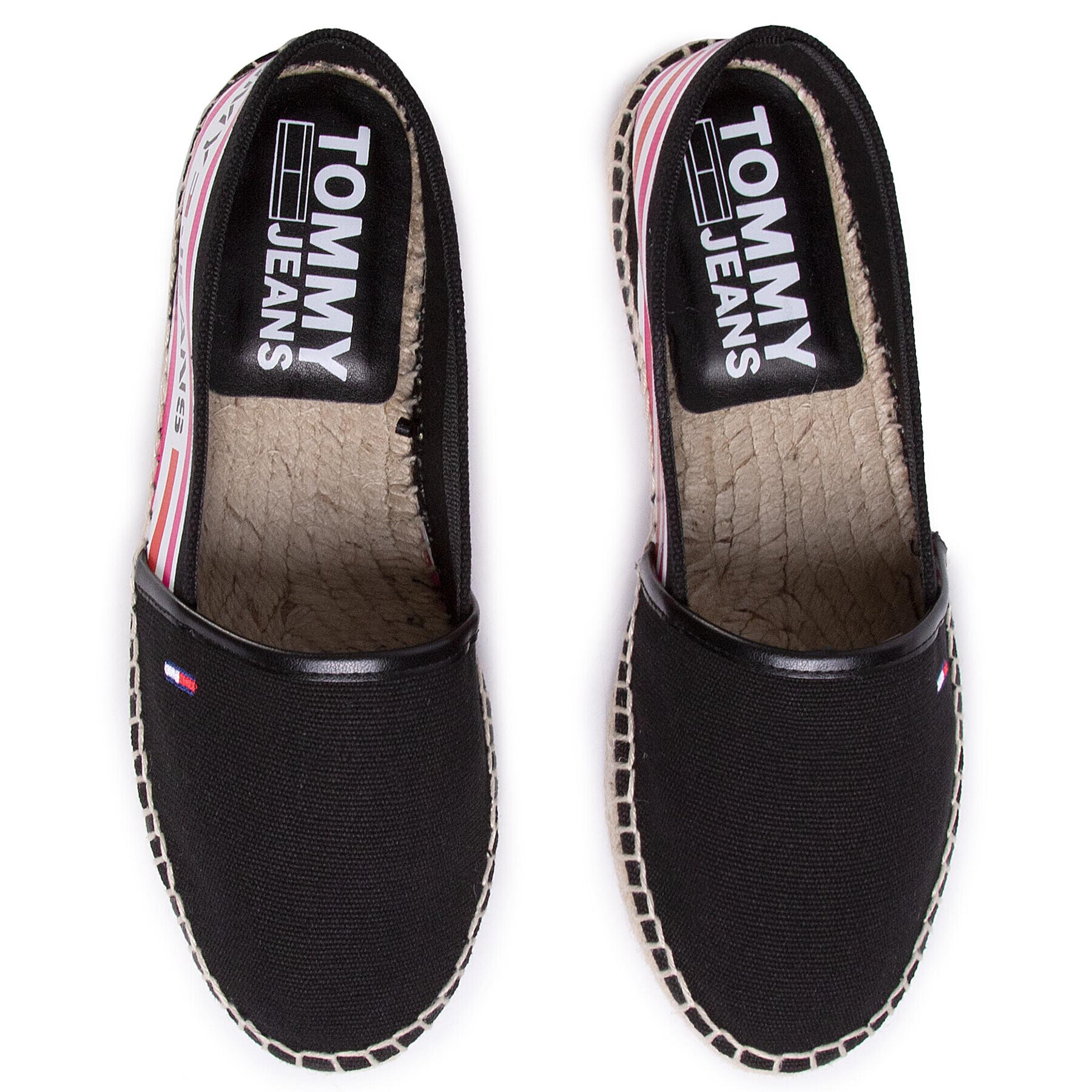 Tommy Jeans Espadrile Chunky Tape Espadrille EN0EN00817 Negru - Pled.ro