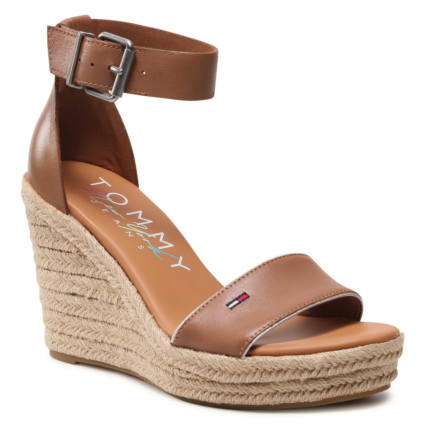 Tommy Jeans Espadrile Essential Wedge EN0EN01317 Maro - Pled.ro