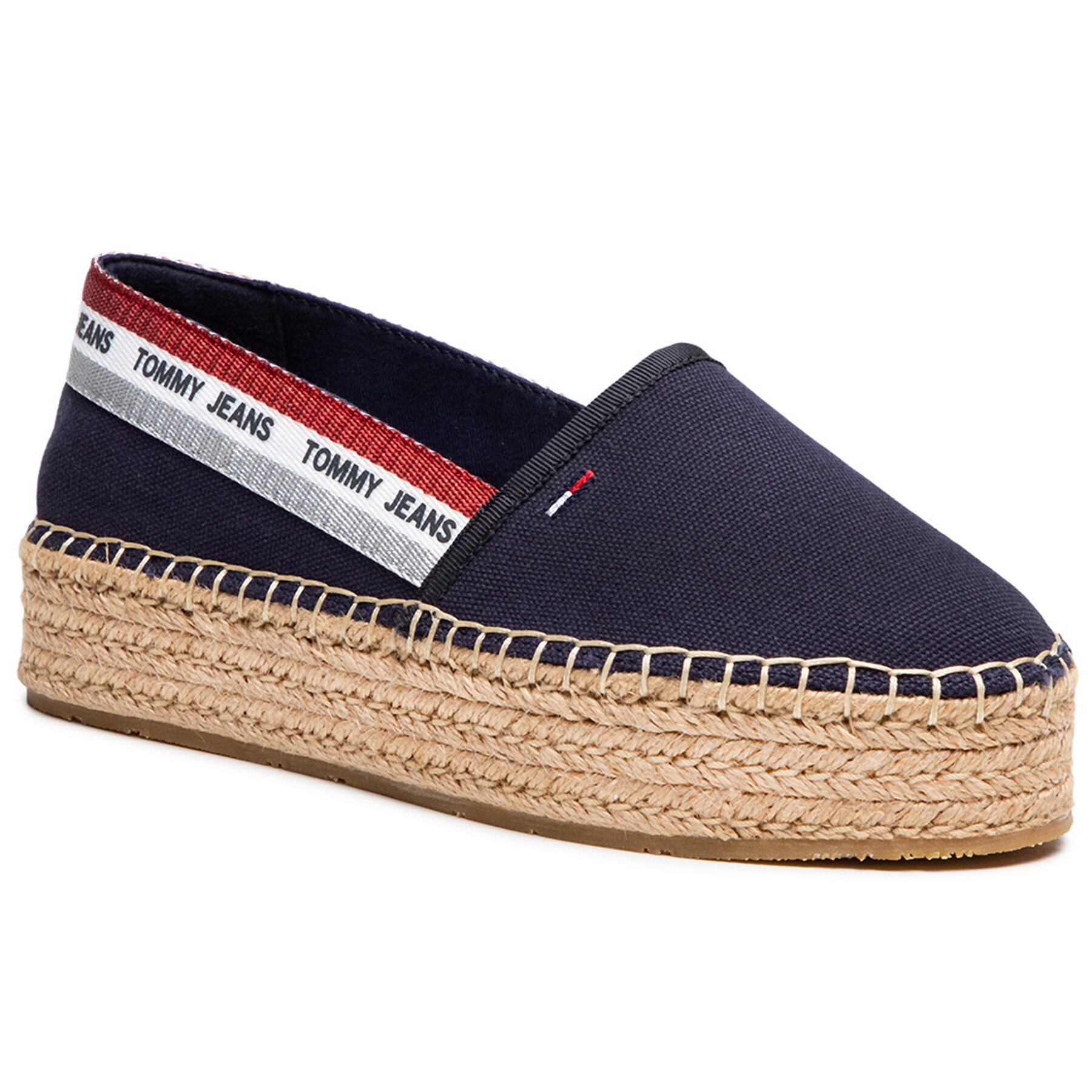 Tommy Jeans Espadrile Flatform Espadrille EN0EN01376 Bleumarin - Pled.ro