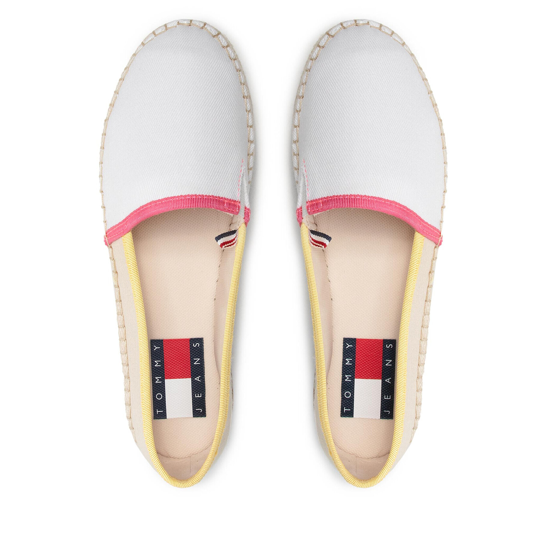 Tommy Jeans Espadrile Flatform Espadrille EN0EN01832 Alb - Pled.ro