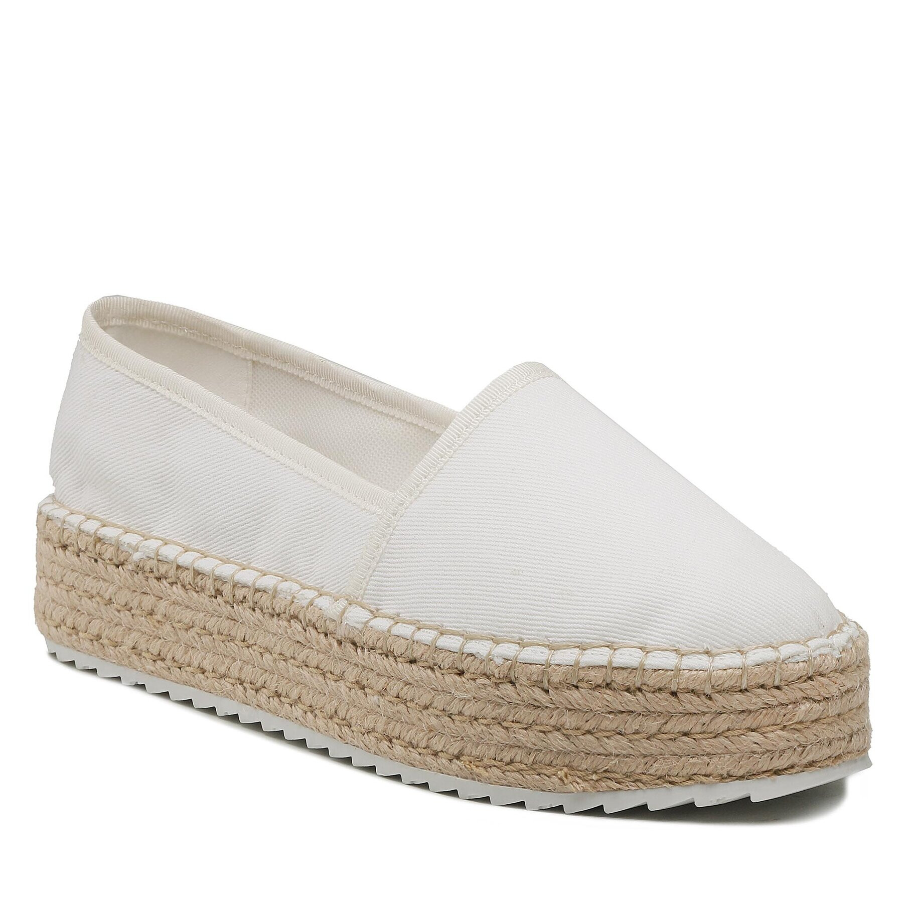 Tommy Jeans Espadrile Flatform Espadrille EN0EN02078 Alb - Pled.ro