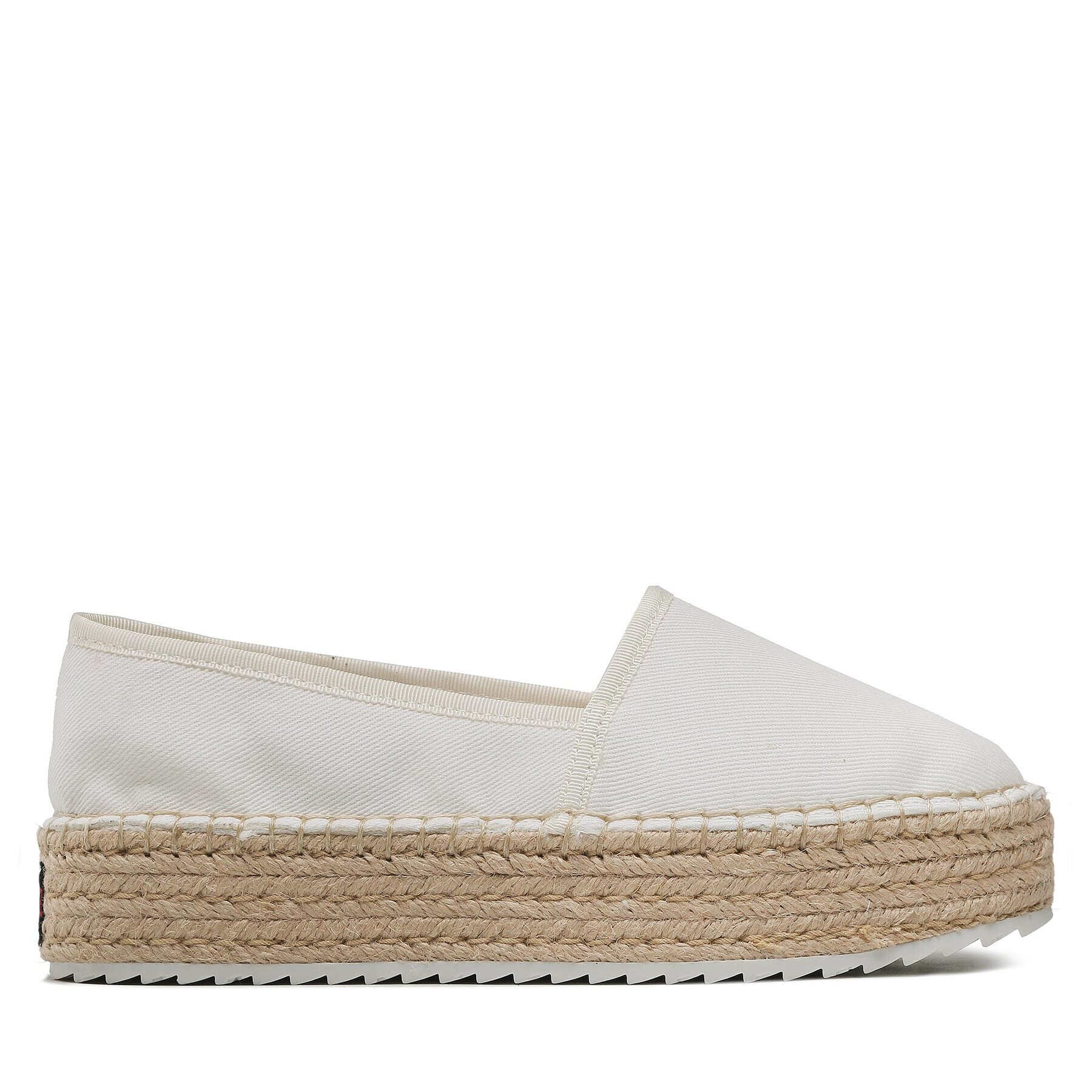 Tommy Jeans Espadrile Flatform Espadrille EN0EN02078 Alb - Pled.ro