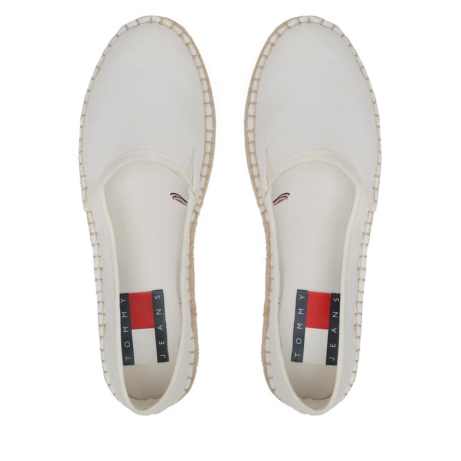 Tommy Jeans Espadrile Flatform Espadrille EN0EN02078 Alb - Pled.ro