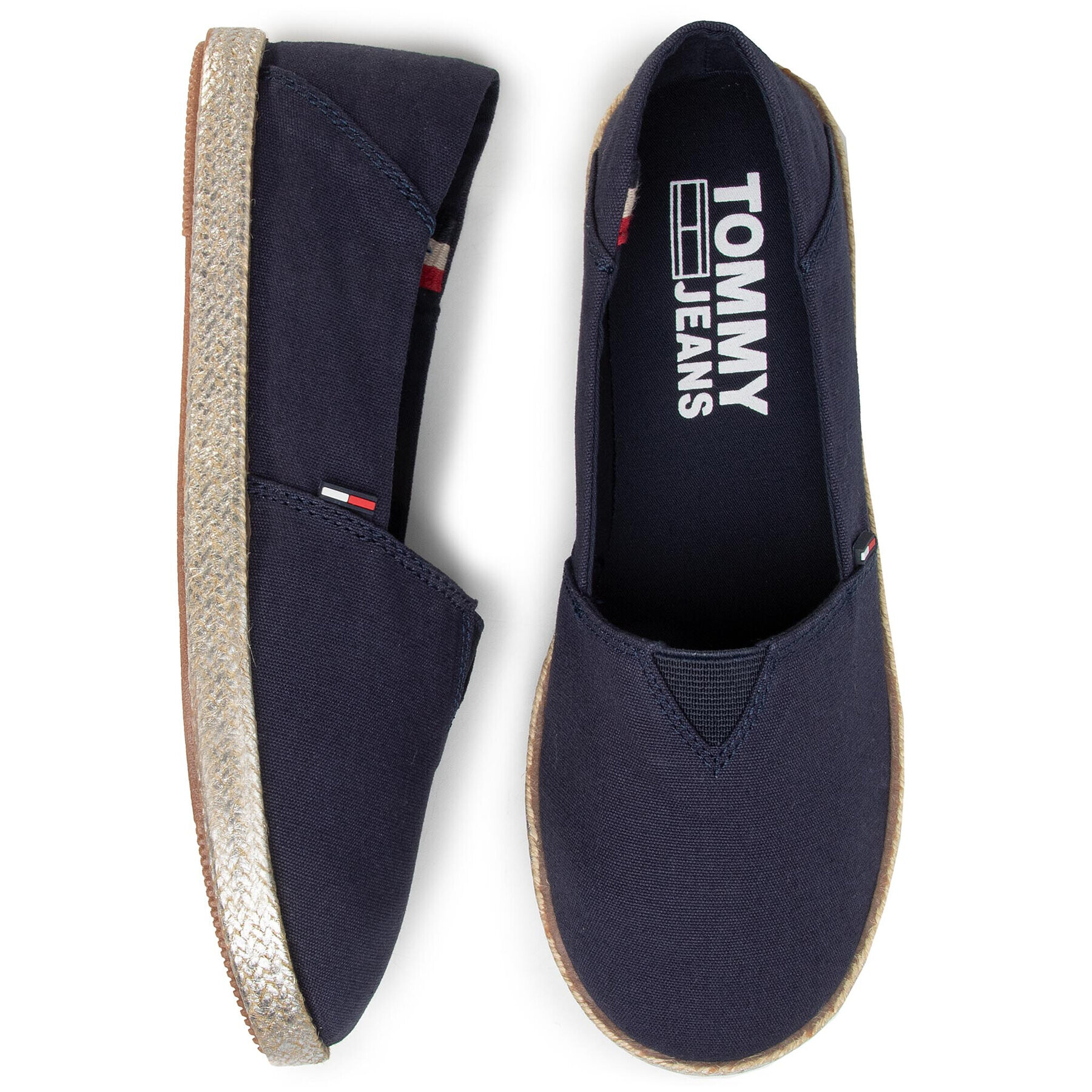 Tommy Jeans Espadrile Metallic Flexible Espadrille EN0EN00879 Bleumarin - Pled.ro