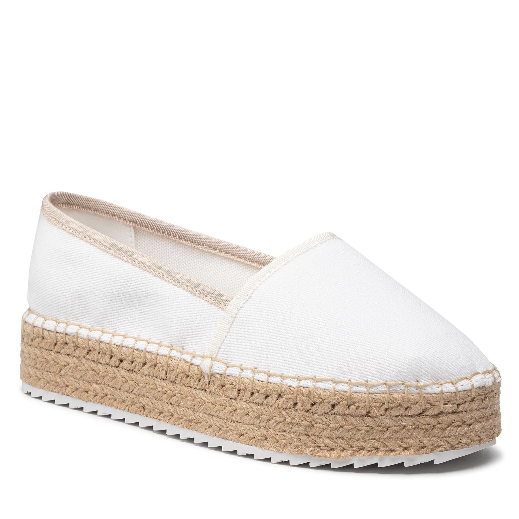 Tommy Jeans Espadrile Platform Espadrille EN0EN01832 Alb - Pled.ro